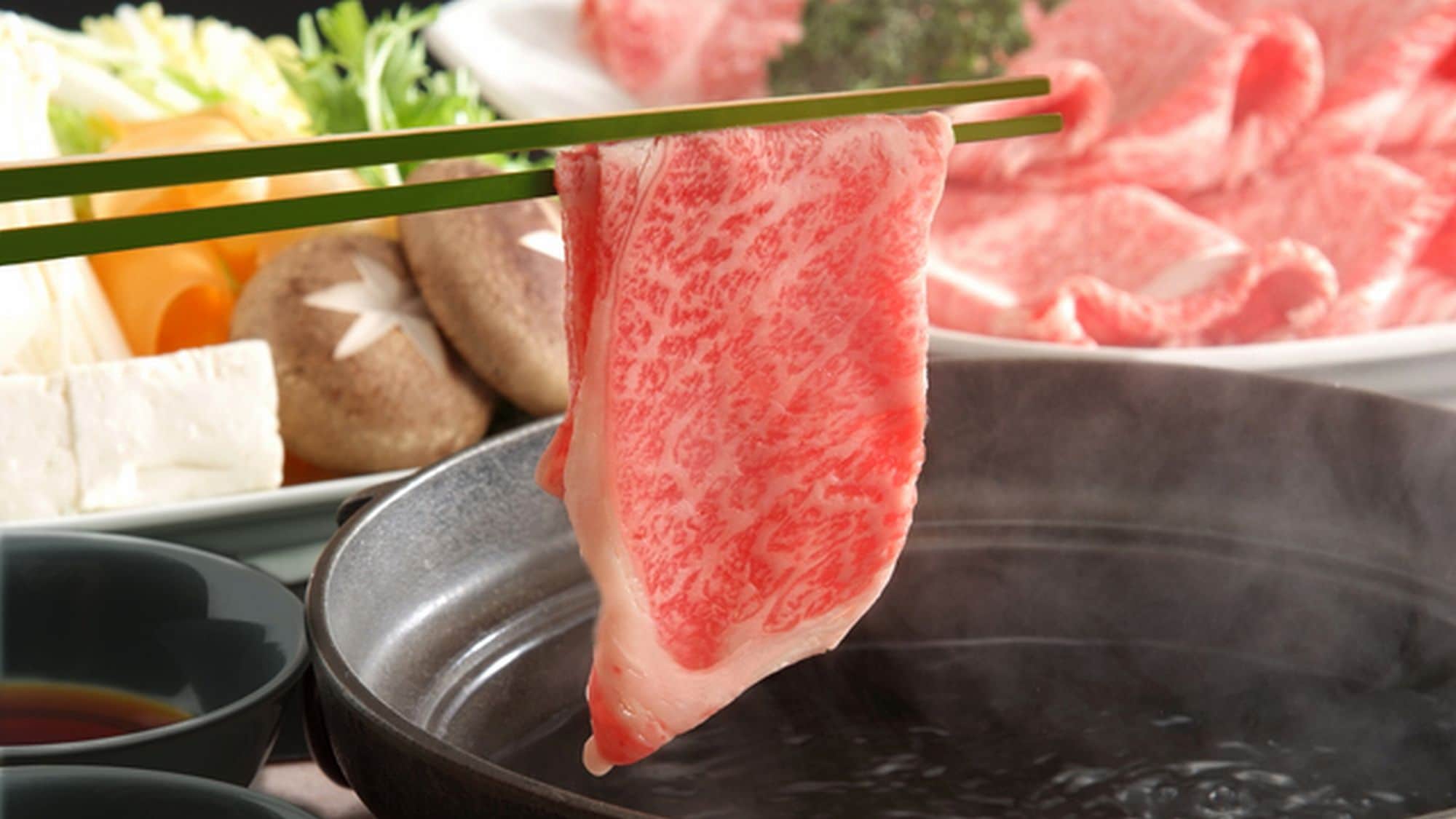 The finest Japanese black beef sirloin shabu-shabu