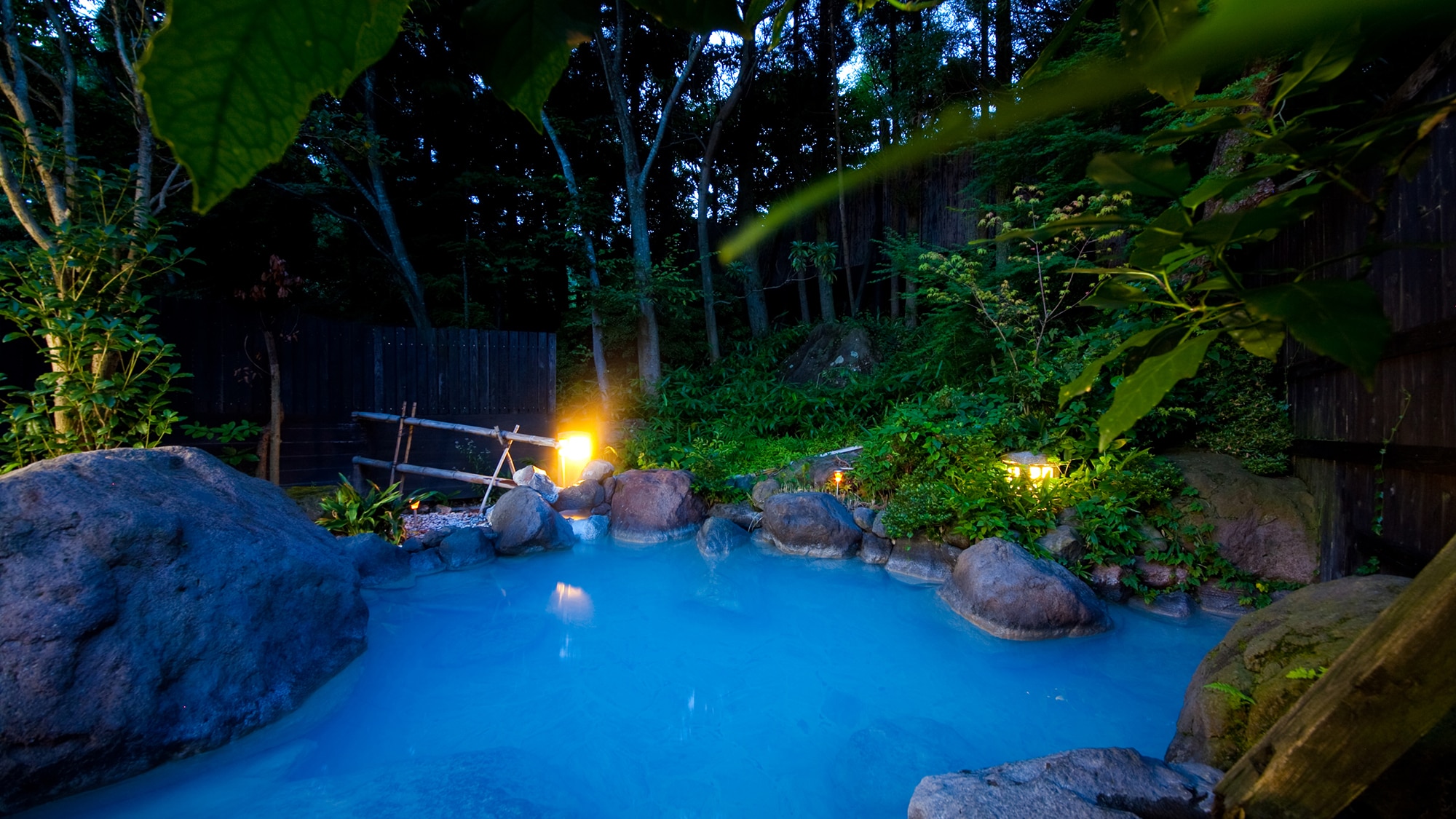 [Taiyo's proud blue bath] Open-air bath