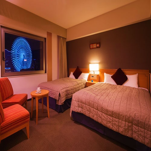 ■Deluxe Twin■28.8 square meters, 1 double bed x 1 semi-double bed. The ultimate night in Yokohama.