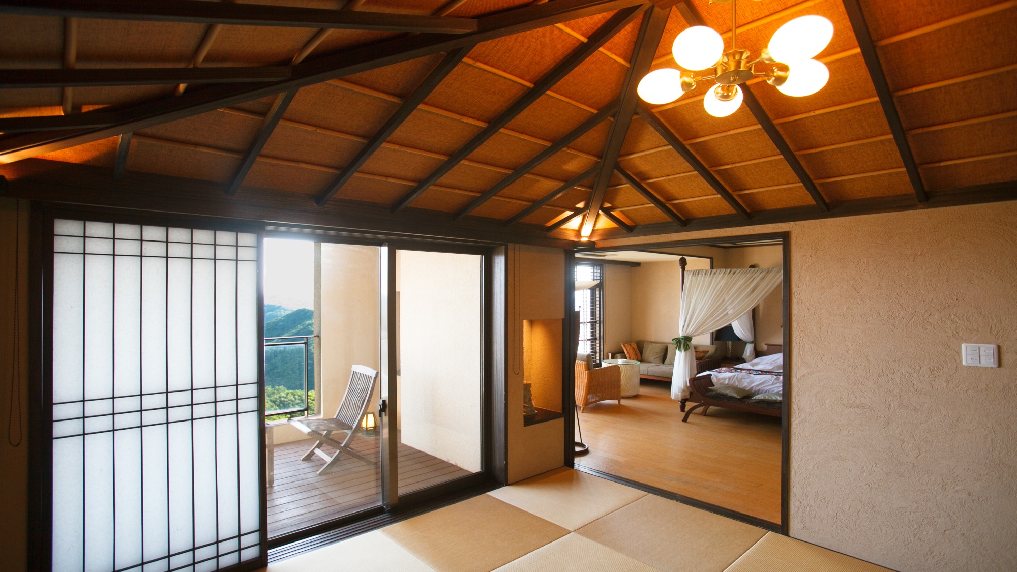 [Guest room with hot spring open-air bath] Unpa (Japanese and Western room)