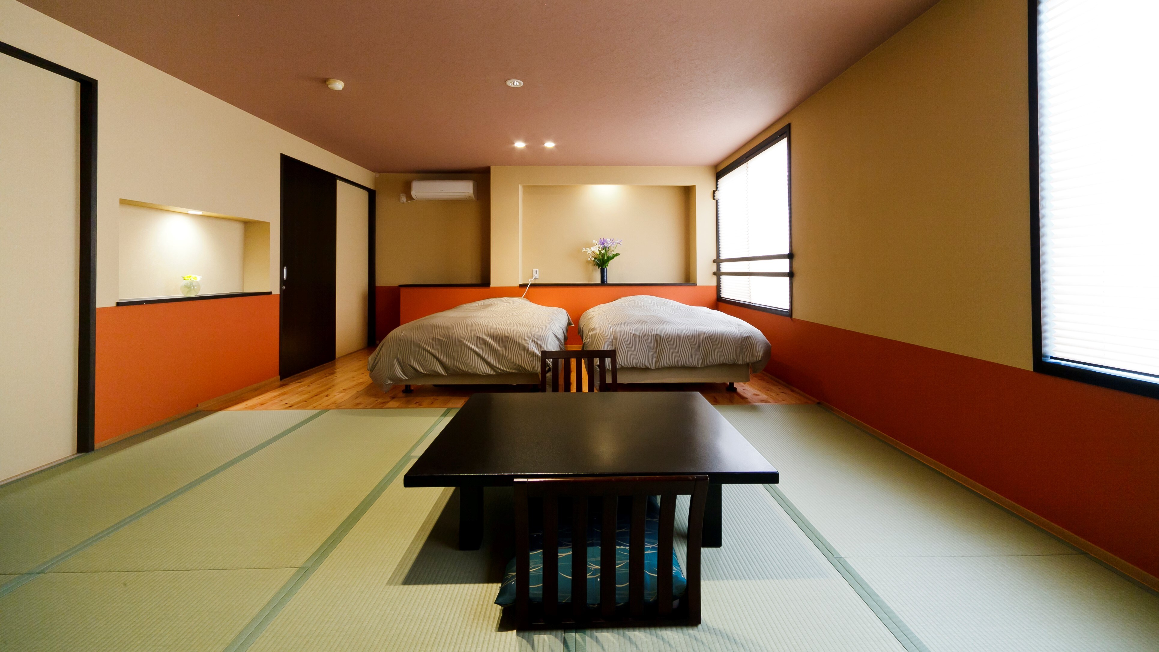 Kamar gaya Jepang-Barat sisi gunung Kamar gaya Jepang 10 tikar tatami + 2 tempat tidur semi-double (8 tikar tatami)