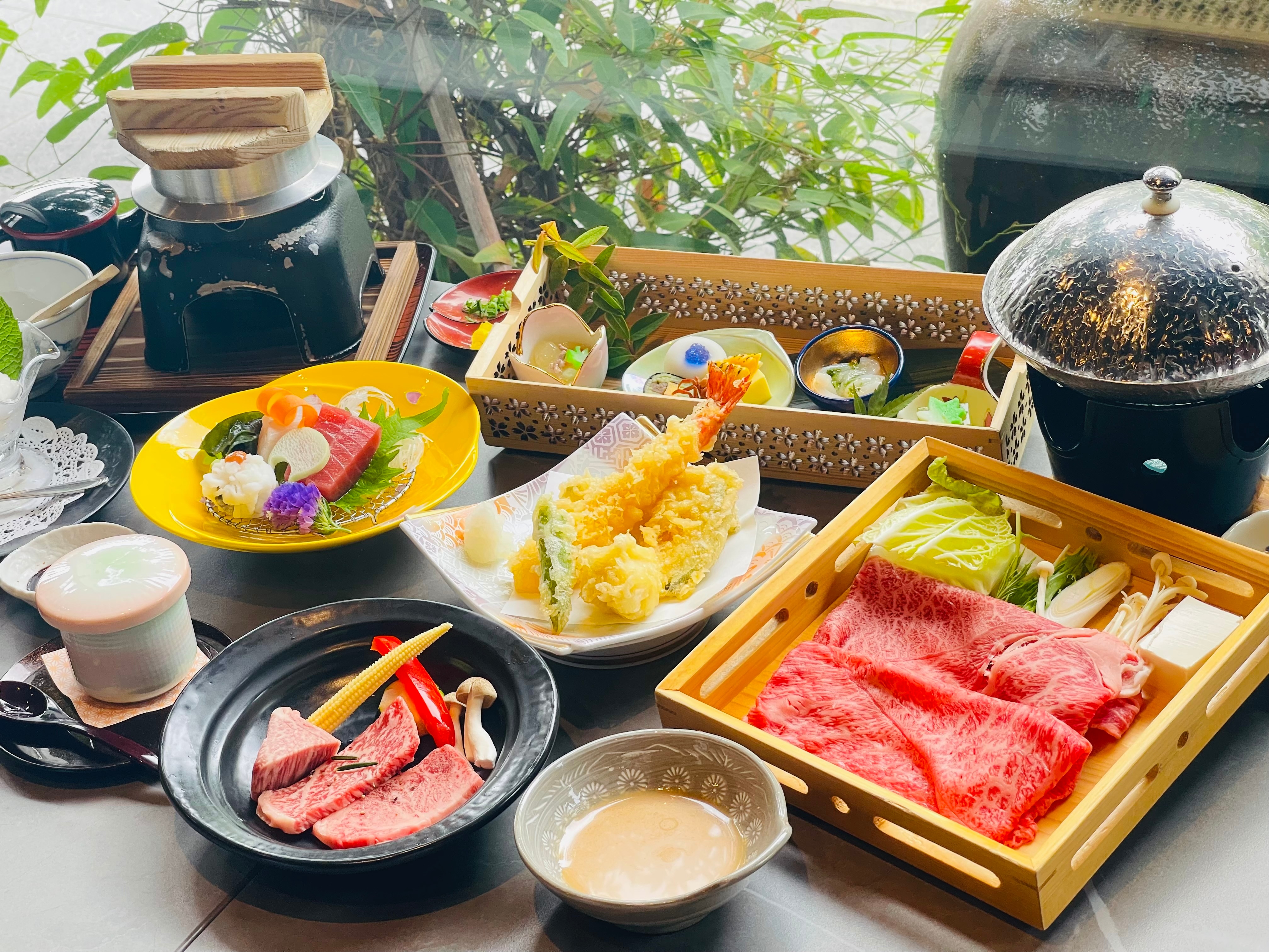 Japanese Black Beef Ceramic Grill and Matsunaga Beef Shabu-Shabu Kaiseki Course