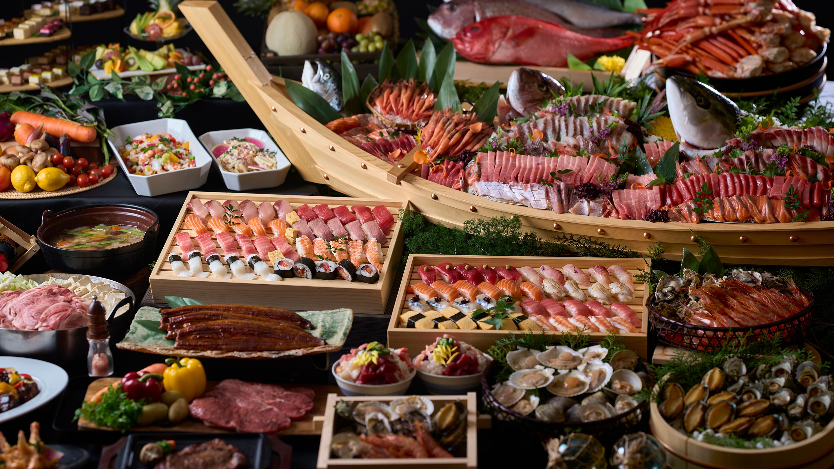 大江戸三つ星バイキング 夕食メニュー　※イメージ