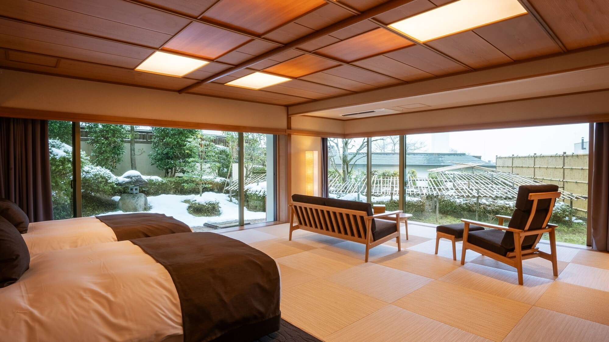 [Saryo Premium Junior Suite:Yudono] ห้องที่คุณสามารถใช้เวลาอย่างมีคุณภาพได้ช้าๆ จะทำให้การเดินทางของคุณอารมณ์เสียมากยิ่งขึ้น