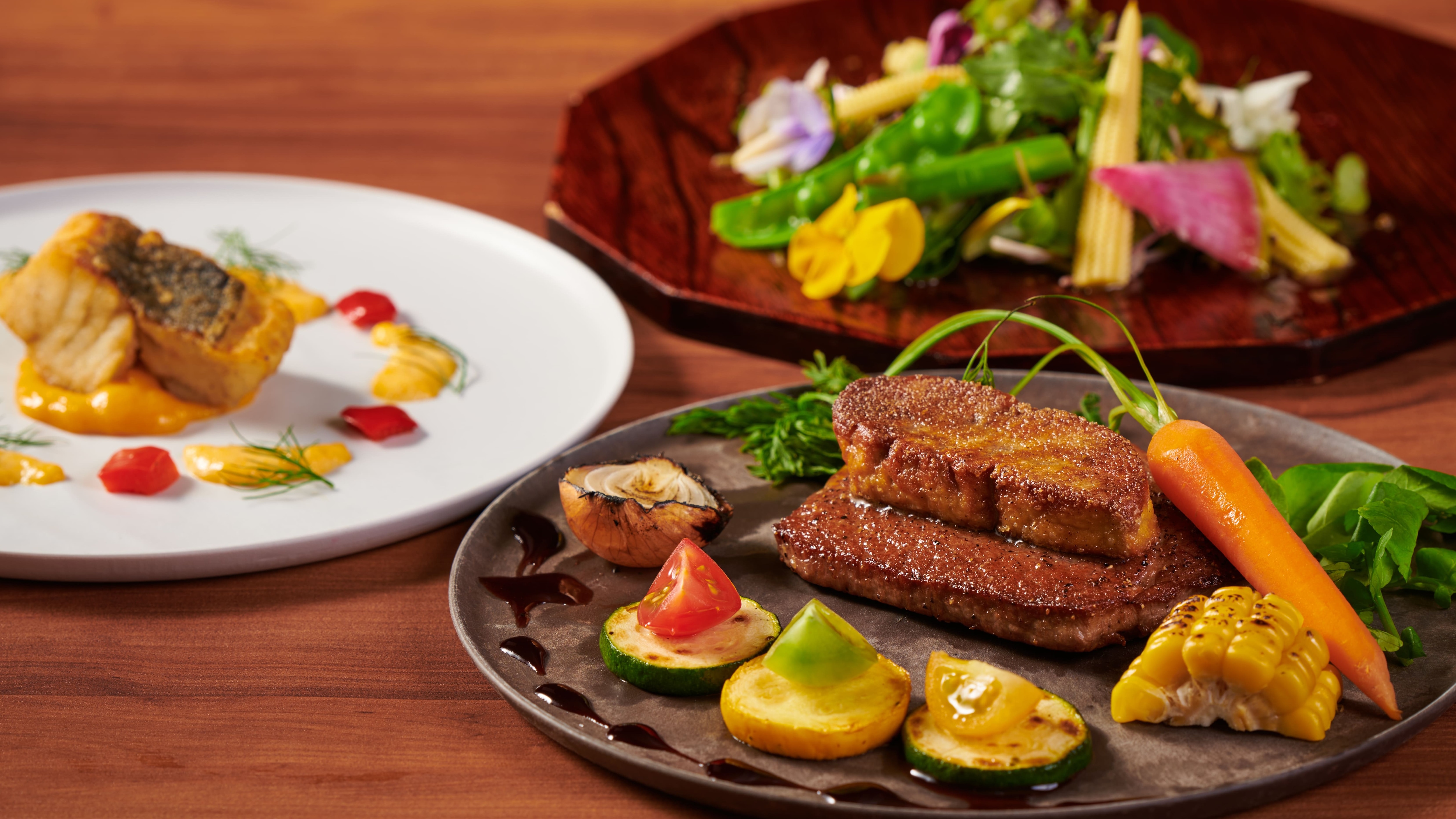 [Western Cuisine Course - Summer -] A dining experience that satisfies all five senses, featuring French cuisine, traditional Kaga ingredients, and Noto beef fillet