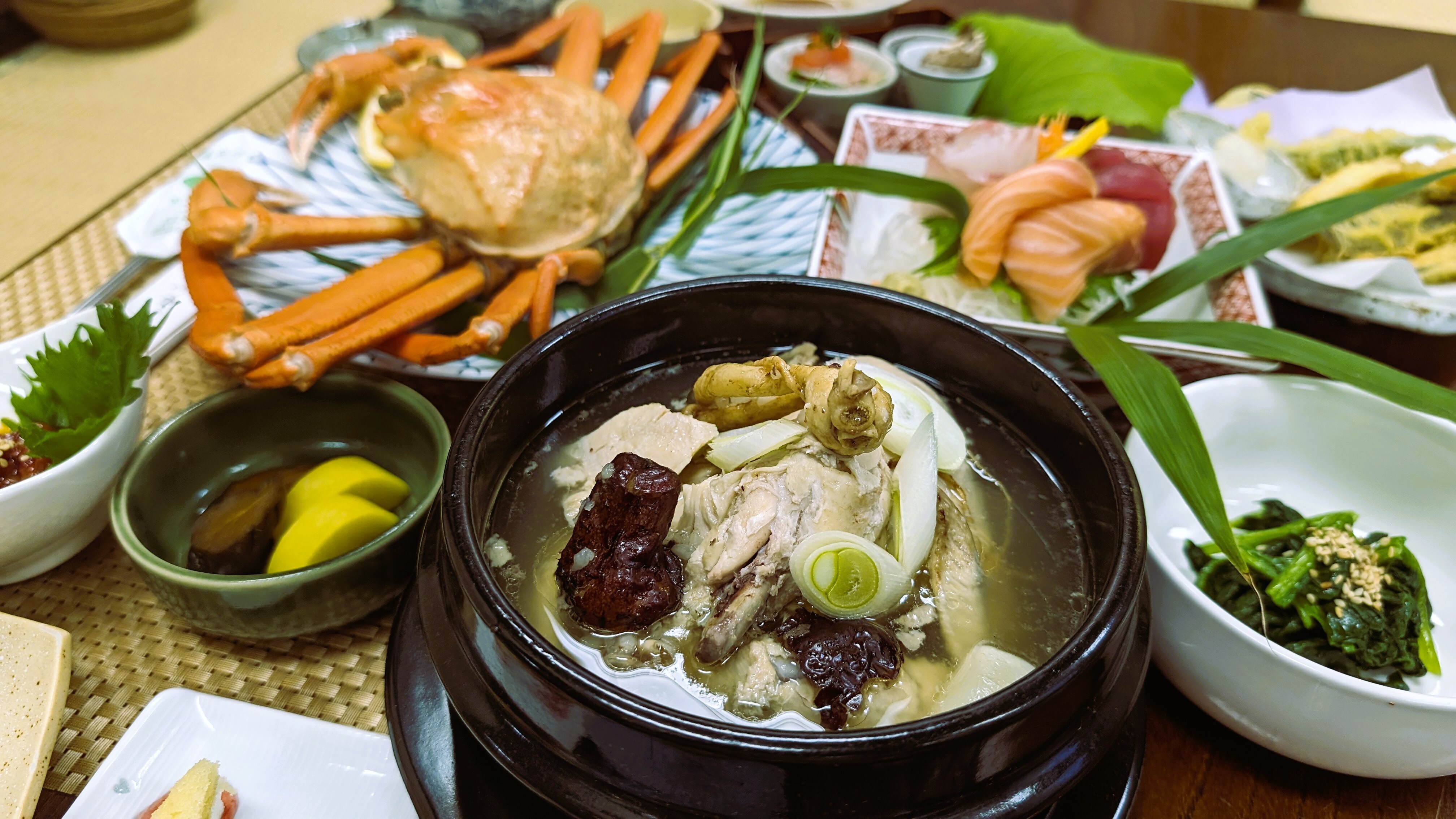 螃蟹与参鸡汤:放大