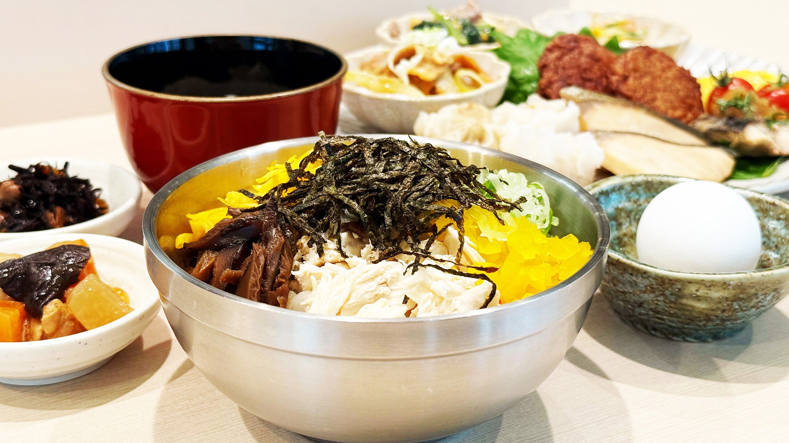 【朝食】鶏飯