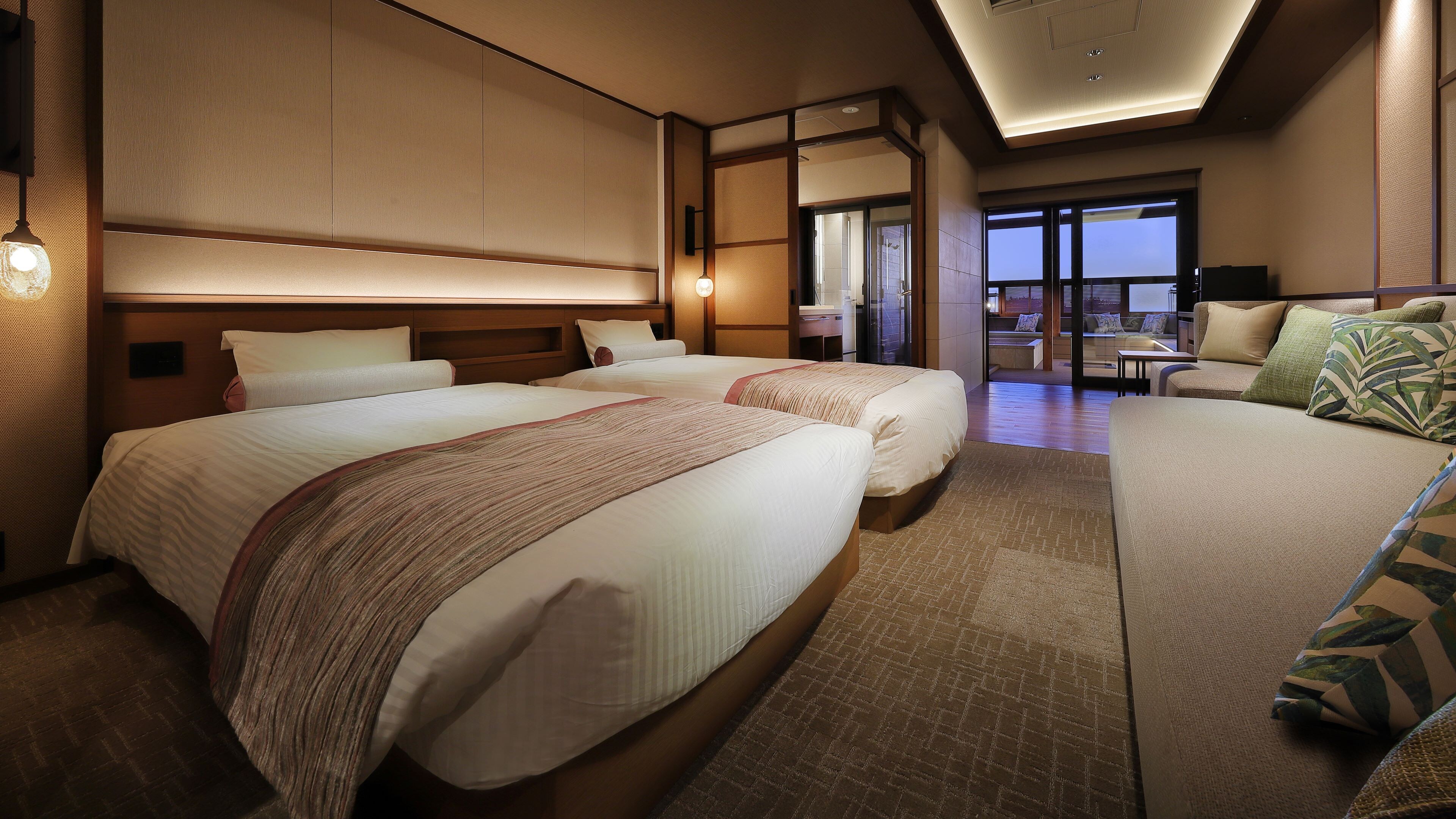 Standard room with open-air hot spring bath