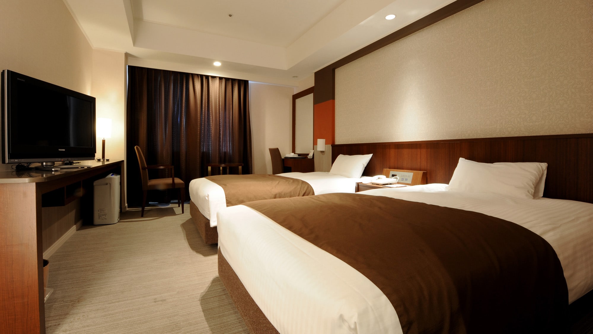 Tower Building Twin Room ◆ (25 square meters) [Tower Building] 6th to 13th floors [Non-smoking]