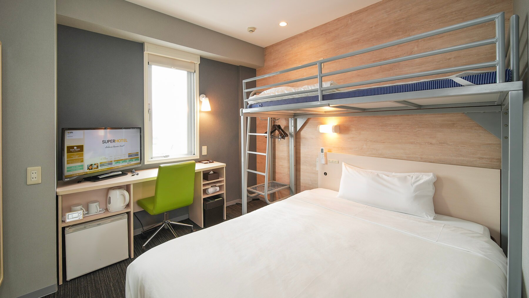 ห้องซุปเปอร์ : เตียงคู่ และ เตียงสองชั้น