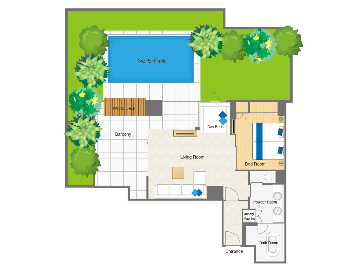 [Plan] Family Pool Suite 67 sqm
