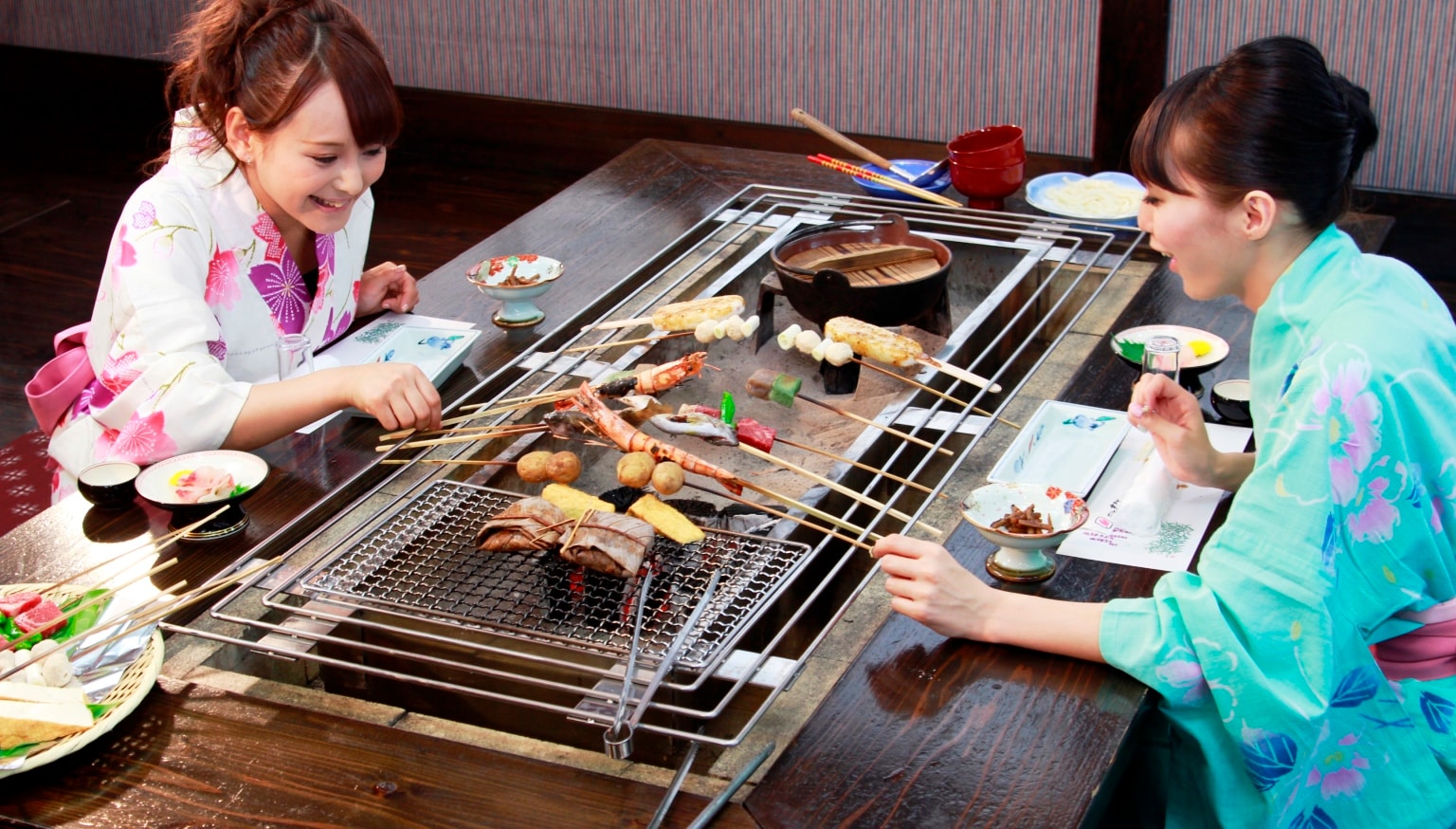 [Robatayaki course] Grilled right in front of you and served hot!
