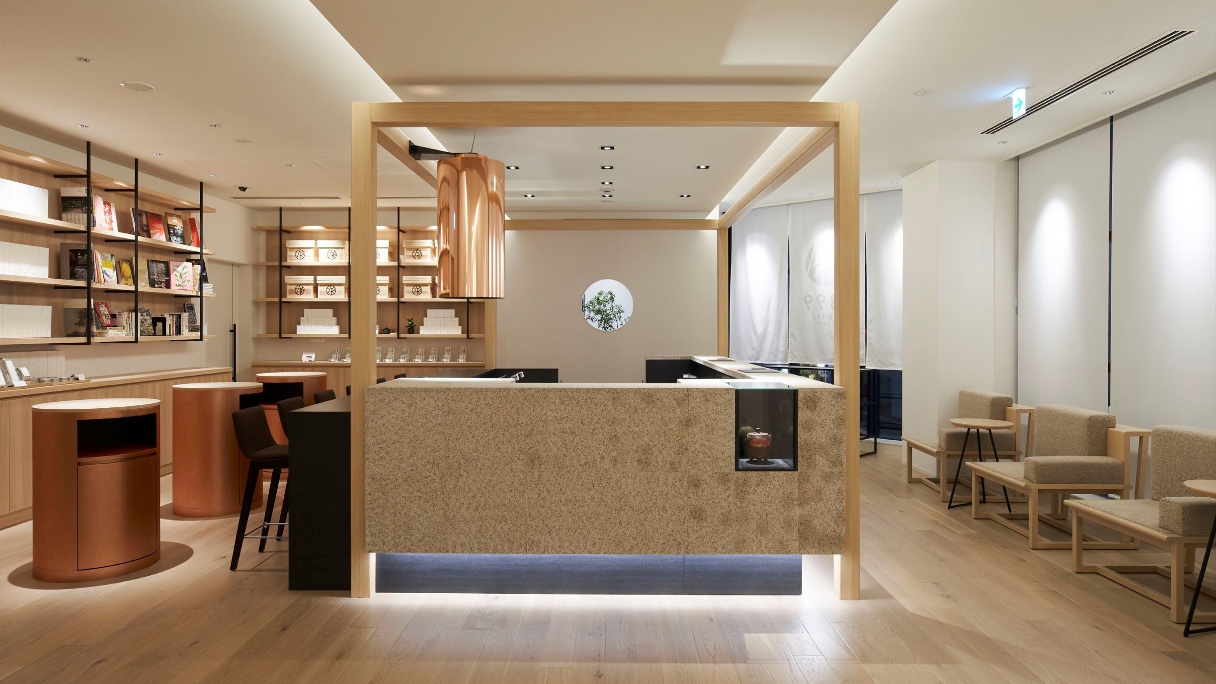 2nd floor reception and tea counter