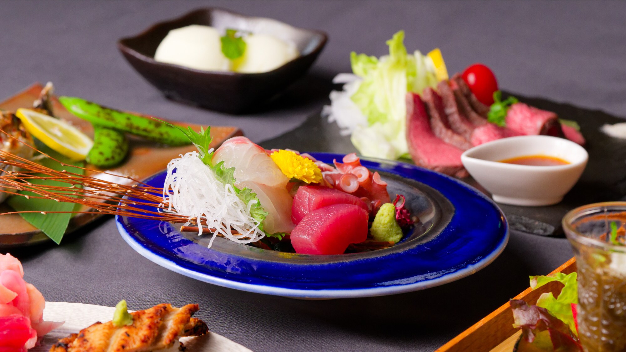 [Menu example for dinner plan] Appetizer (fresh sashimi delivered directly from the source) *Photo is for illustrative purposes only