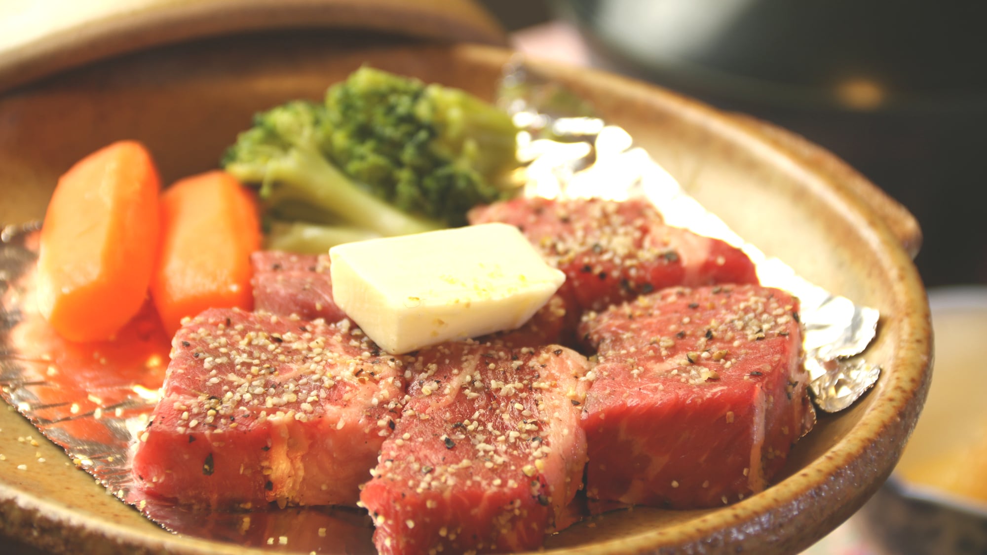 Enjoy the exquisite steak!