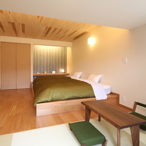 【雙床房】日式和西式現代（12張榻榻米）帶露天浴池的客房