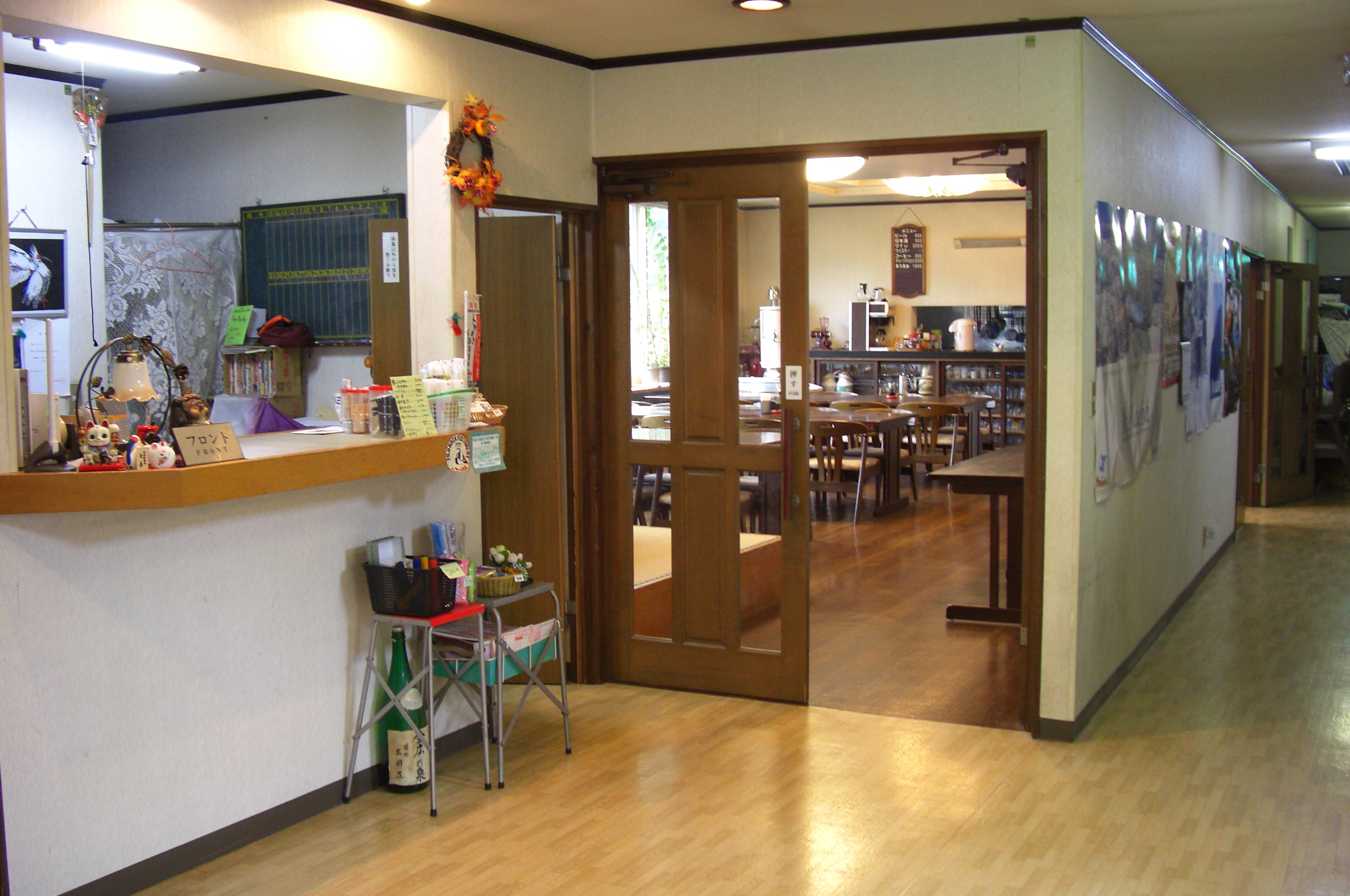 Inside the building