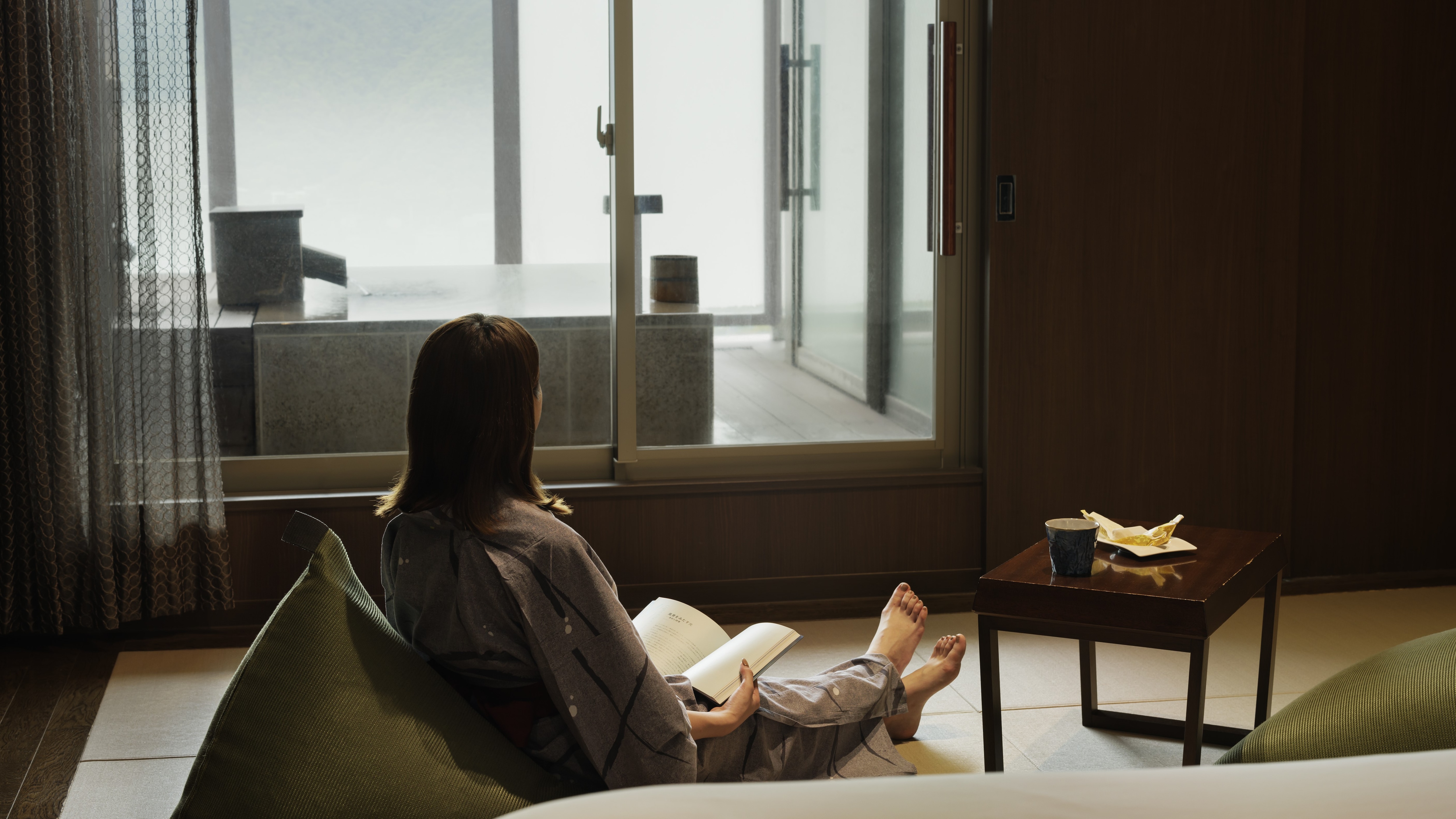 Main building Premier room with hot spring open-air bath Stay image