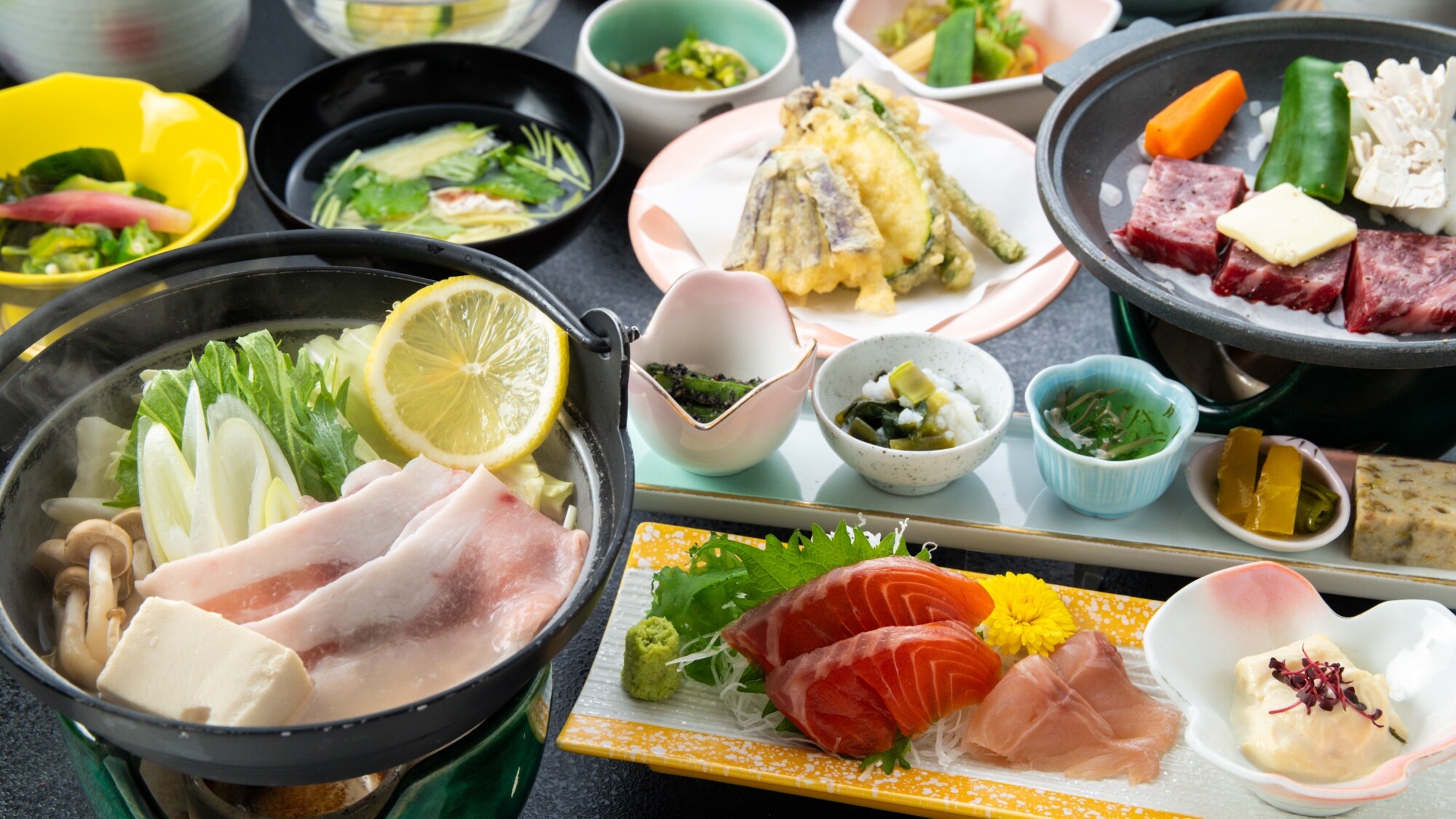 [Dinner example] Our chef prepares a meal using seasonal ingredients with care.