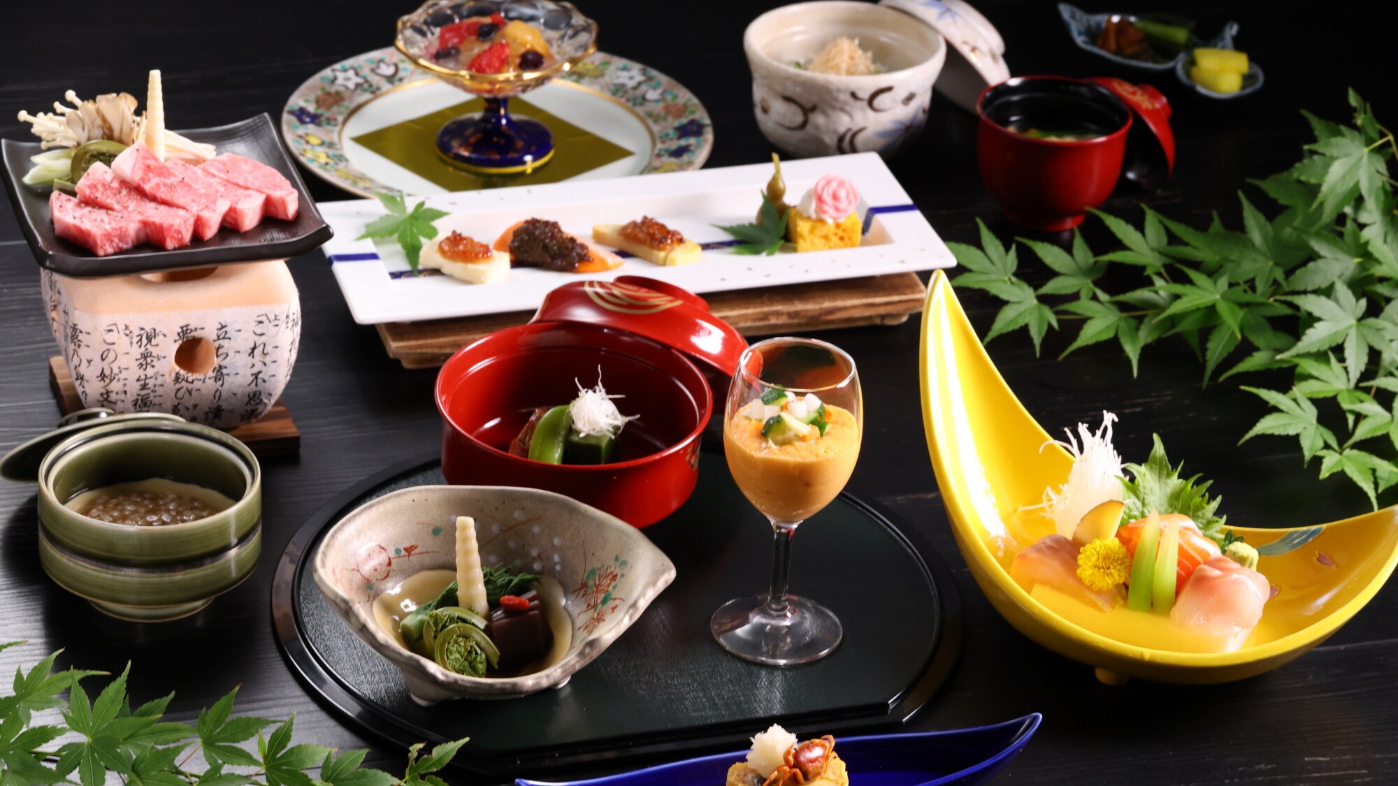 An example of Shinshu beef steak banquet course