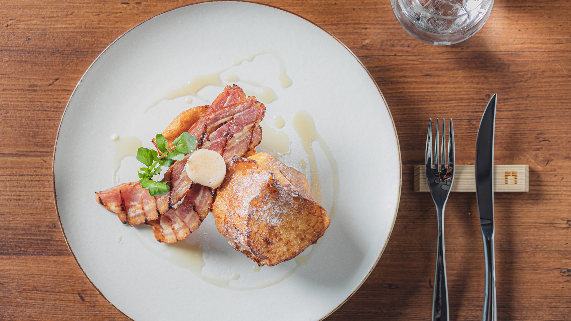 Breakfast main menu: Specially made "French toast" that is steam-grilled to perfection
