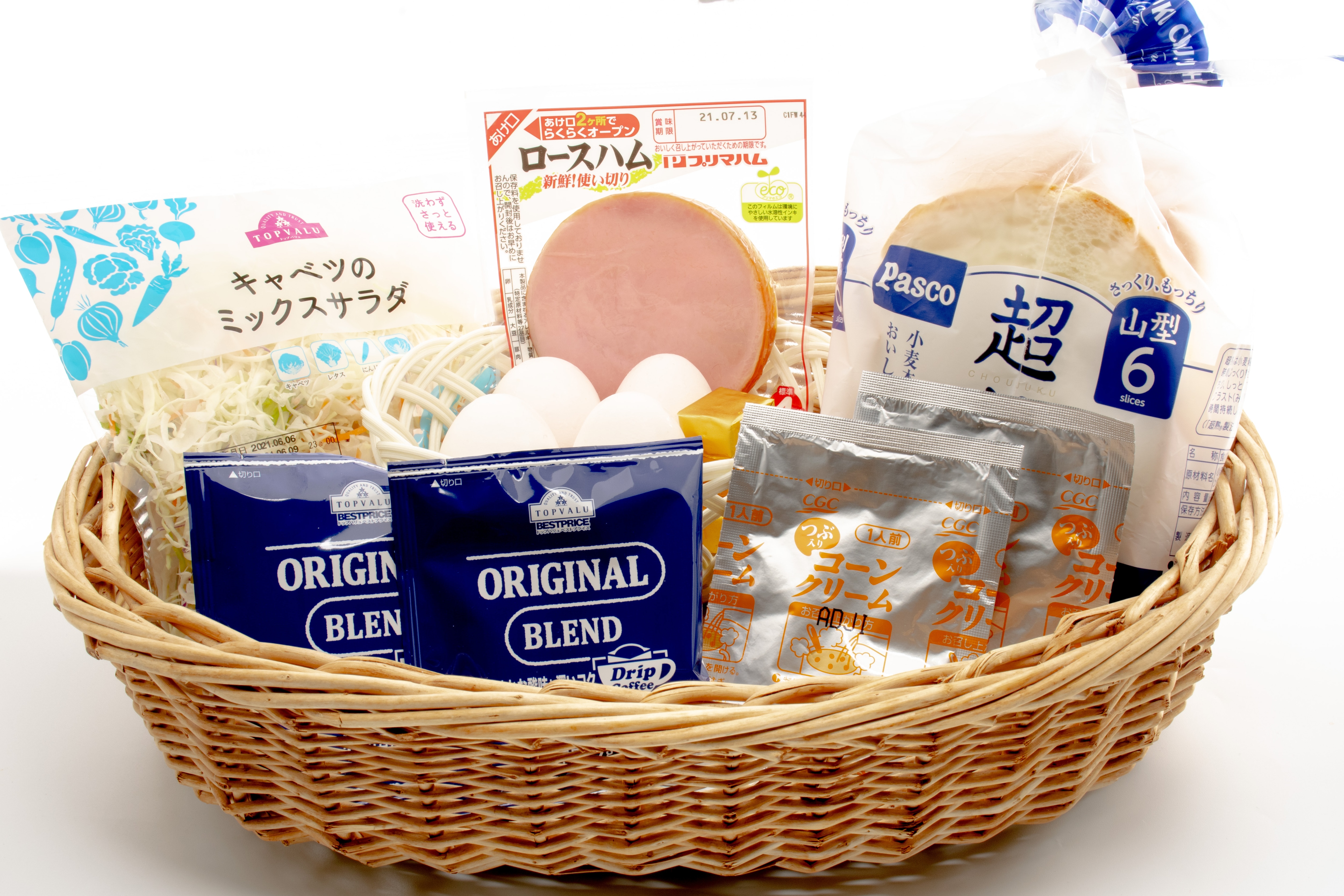 Example of ingredients for light breakfast