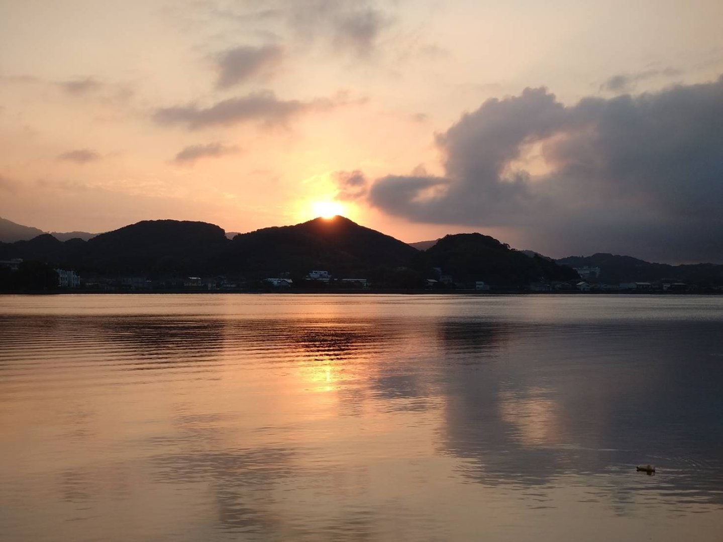 早朝散歩湖面のリフレクション.jpg