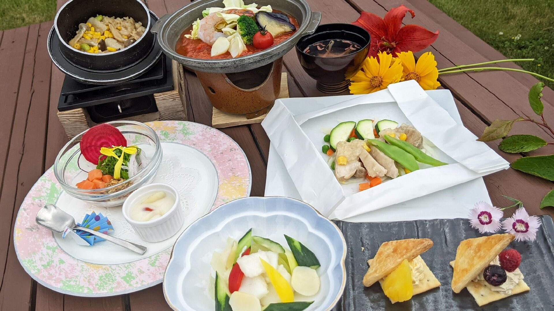 【十胜弧套餐（基础版）】充满时令风味的菜肴（2026年7月18日菜单示例）