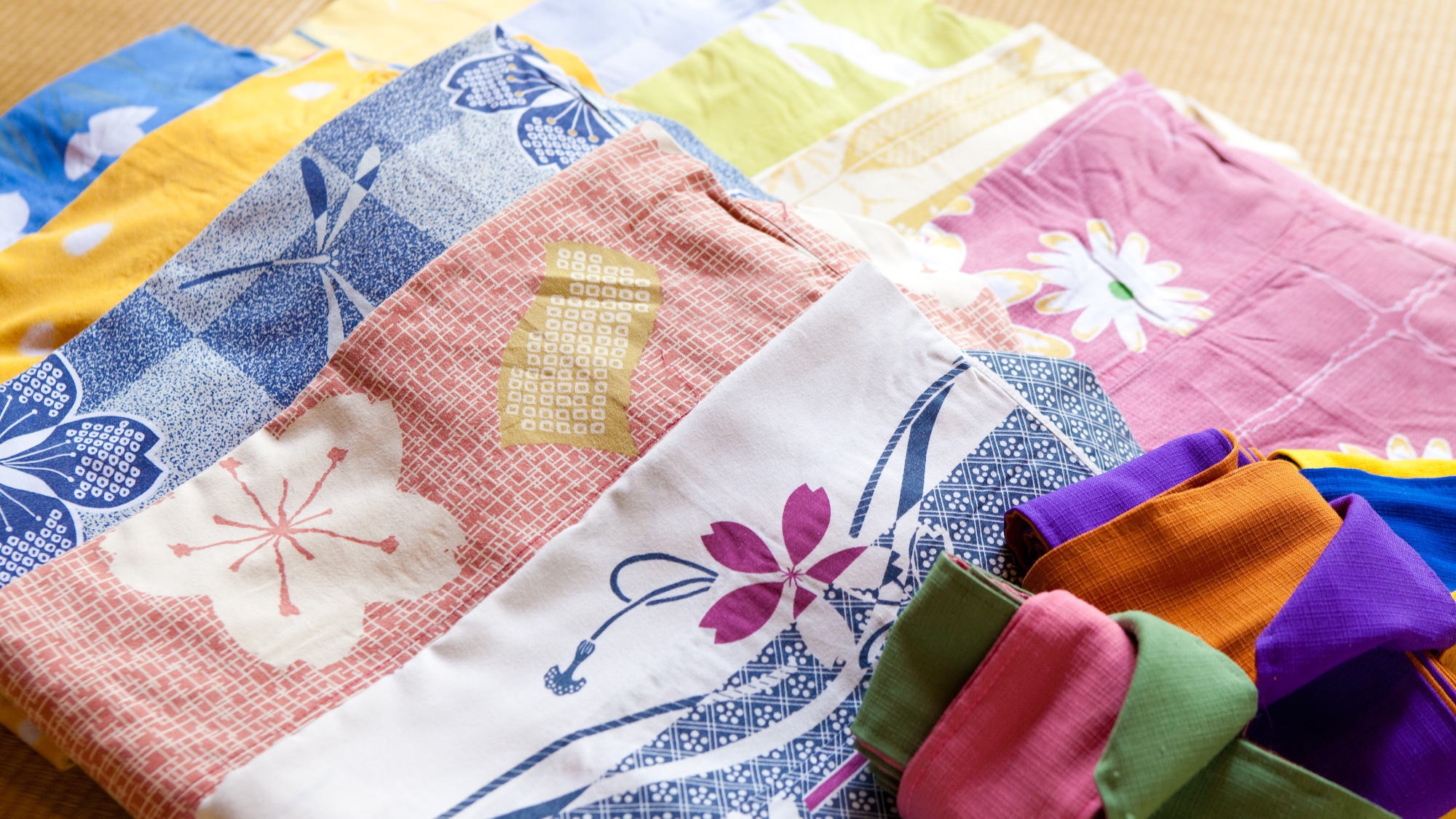 Color yukata for adults