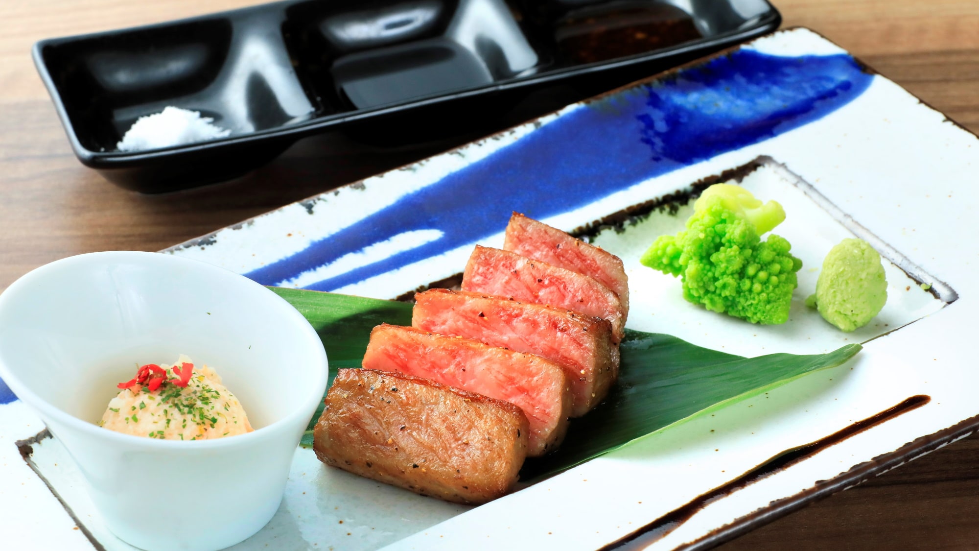 【極致懷石料理】主菜：仙台黑毛和牛牛排