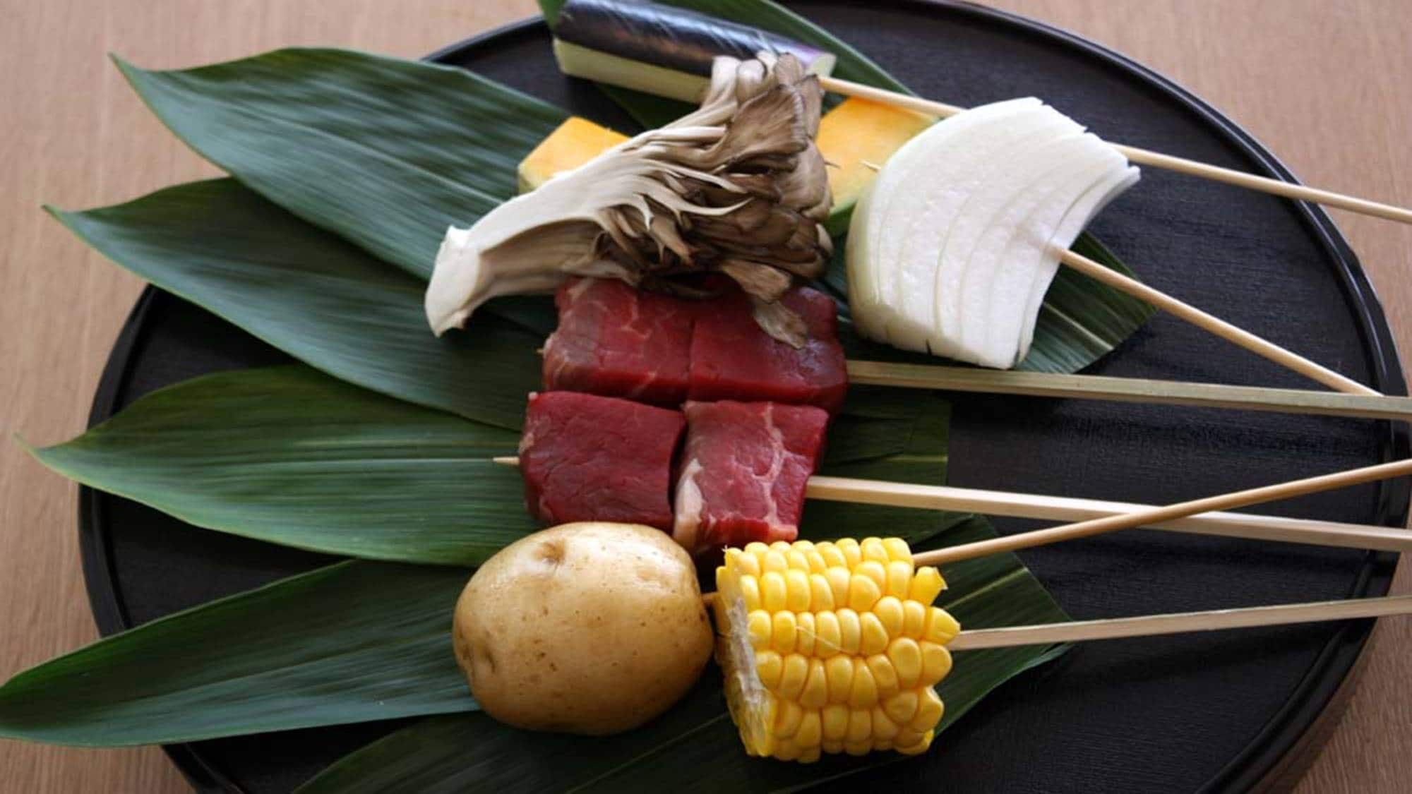  * A selection of delicious ingredients It's fun like a barbecue