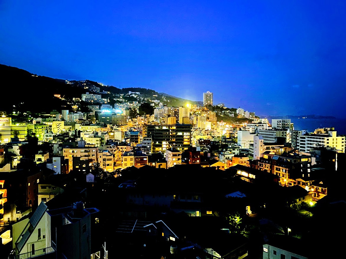 Night view from the restaurant