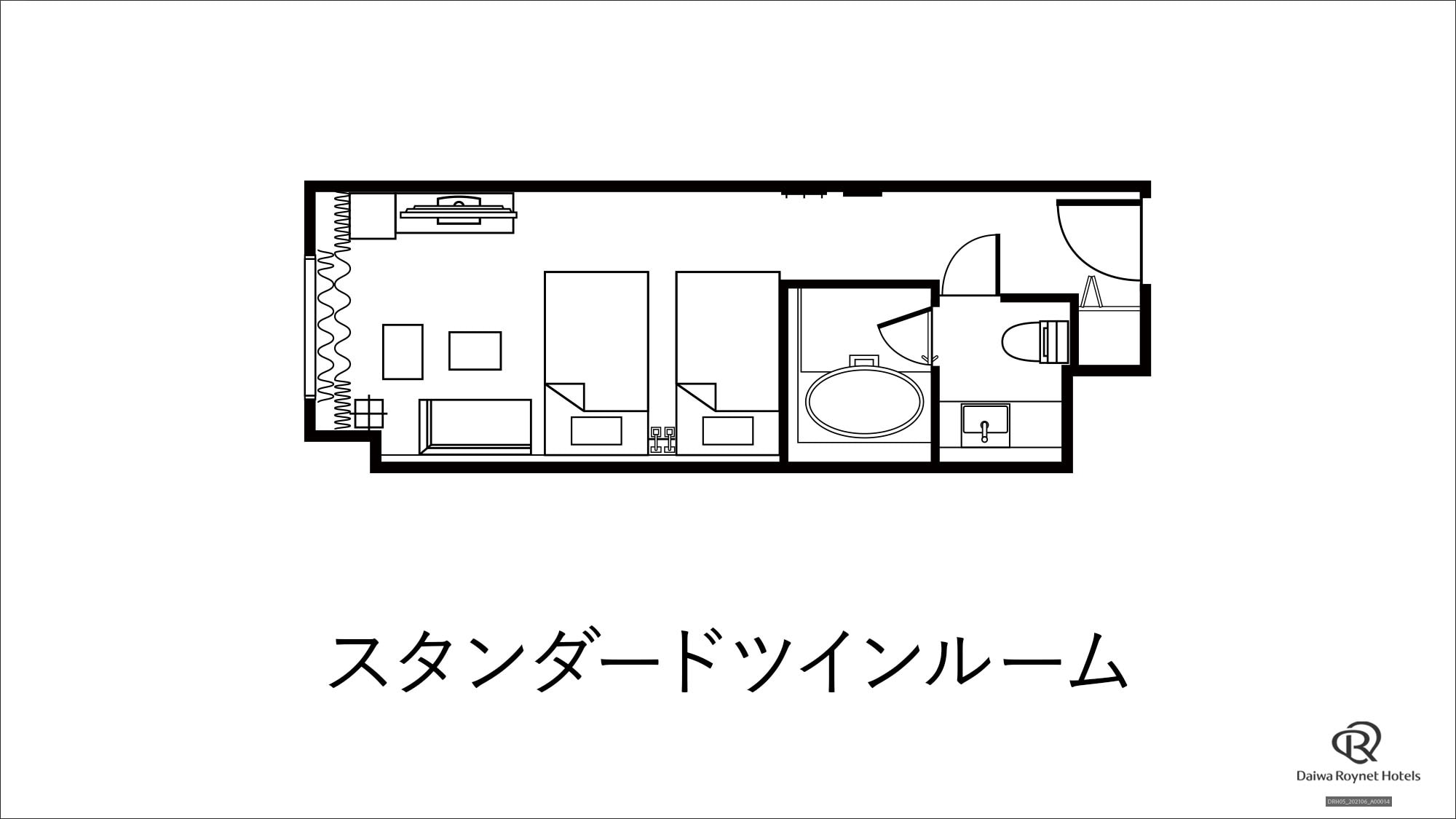 Standard twin floor plan