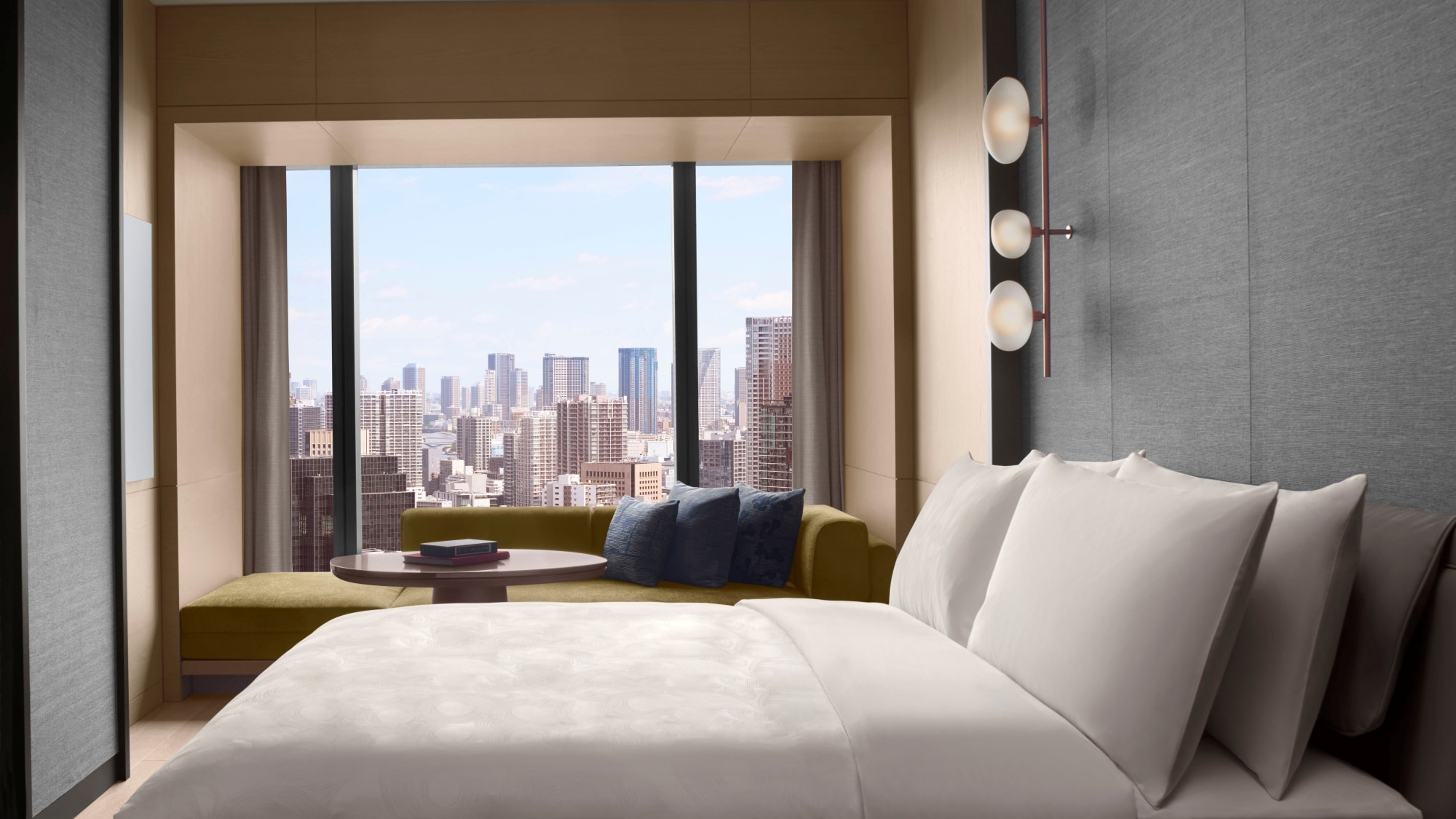 [Executive Suite/Kamar Tidur] Nikmati tingkat relaksasi yang lebih tinggi di kamar dengan perabotan berkualitas tinggi.