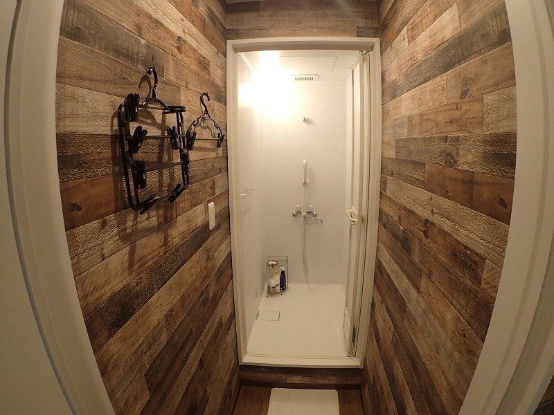 Shared shower space by gender