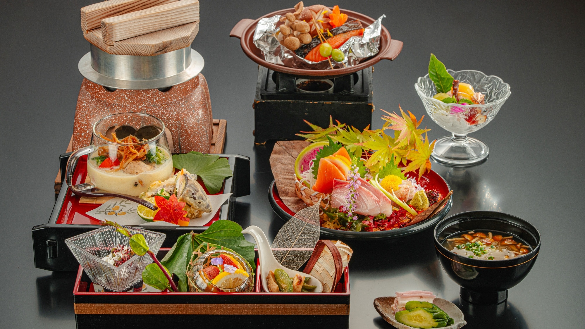 *Dinner example (standard): Enjoy a dinner filled with the bounty of the sea and mountains.