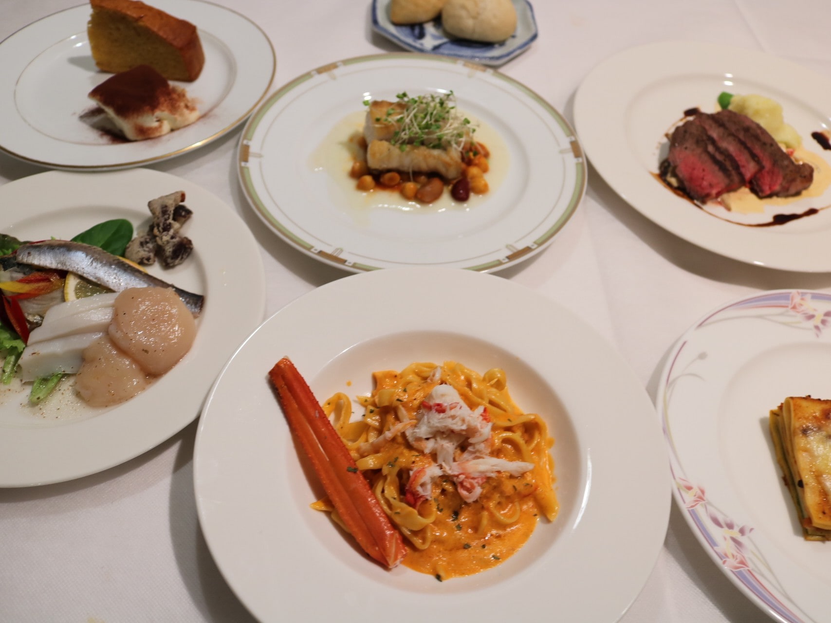 Contents of the Italian full course meal
