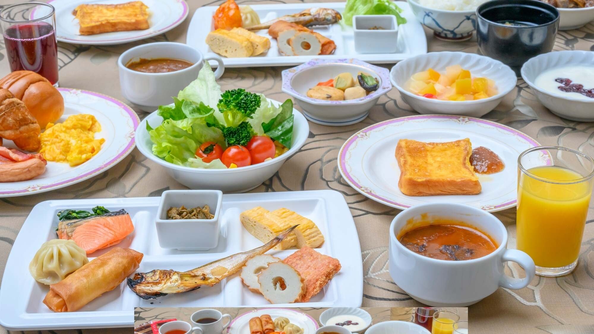 [Breakfast] A variety of morning Japanese, Western, and Chinese buffets with various contents depending on the season.