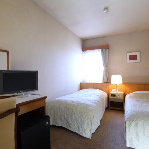 ◇Twin Room: The simple and calm interior is highly rated.