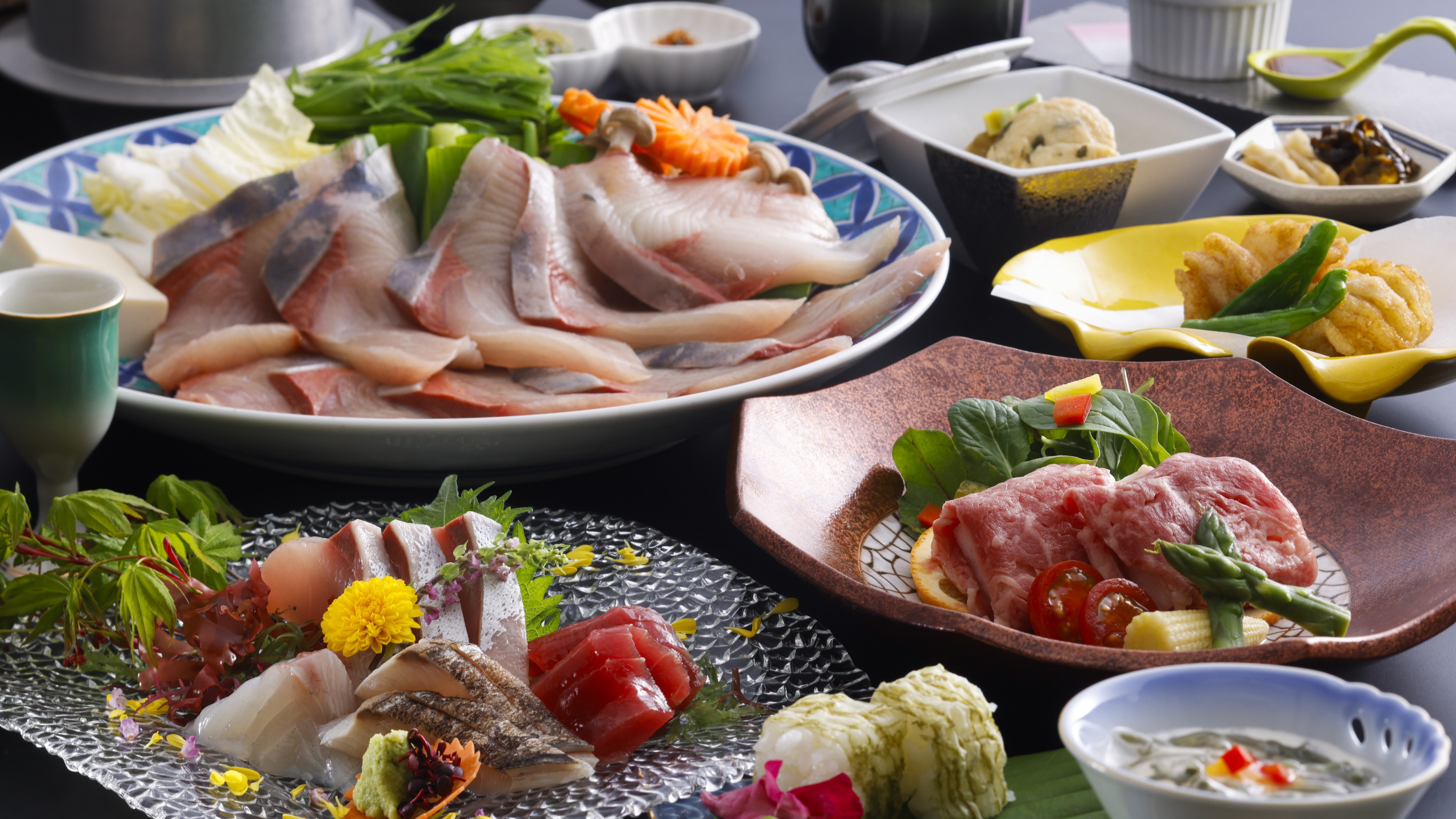 Standard local fish kaiseki course