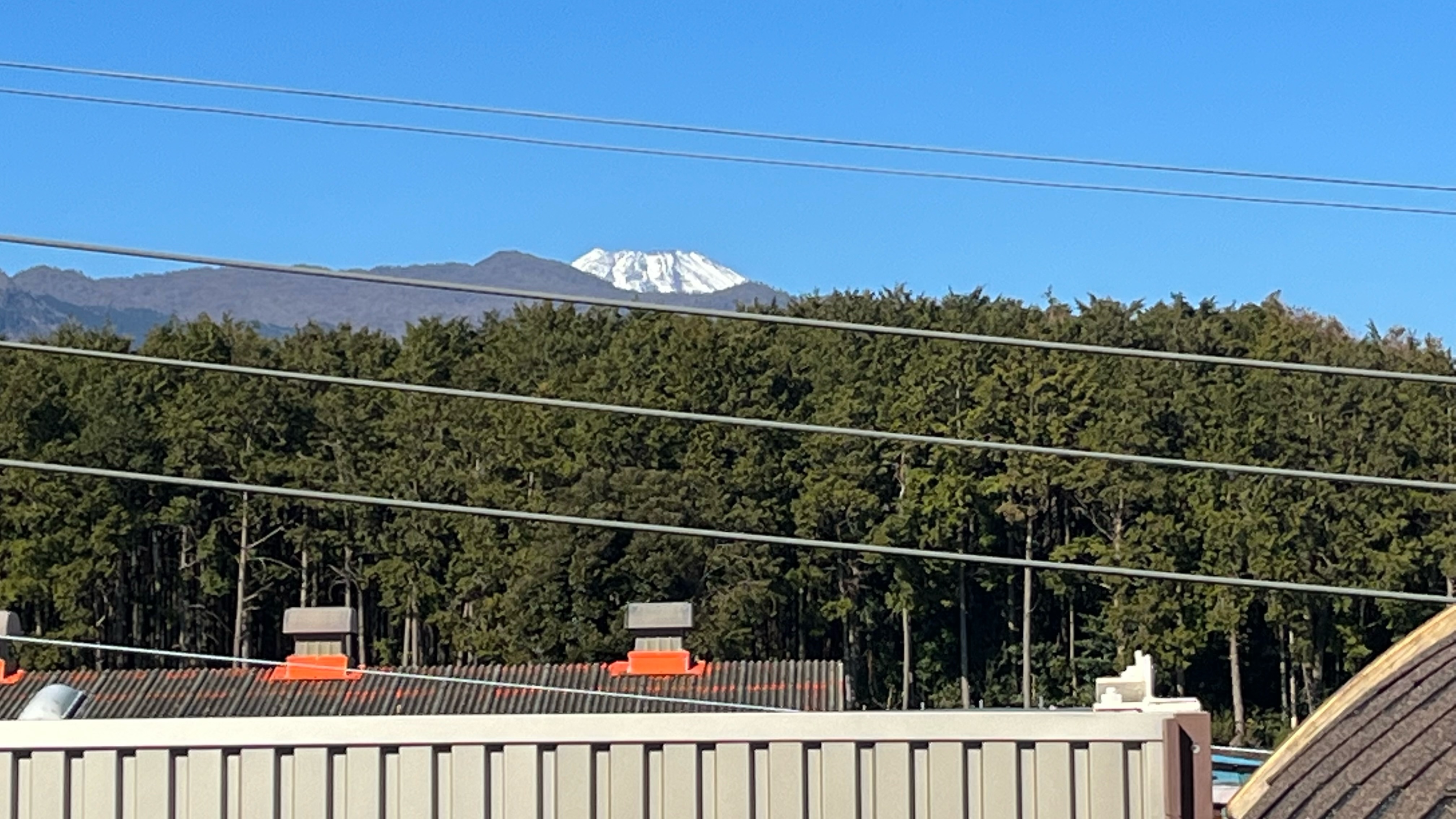 Beyond Mt. Aitaka (from our barrel sauna in the open-air bath facility)