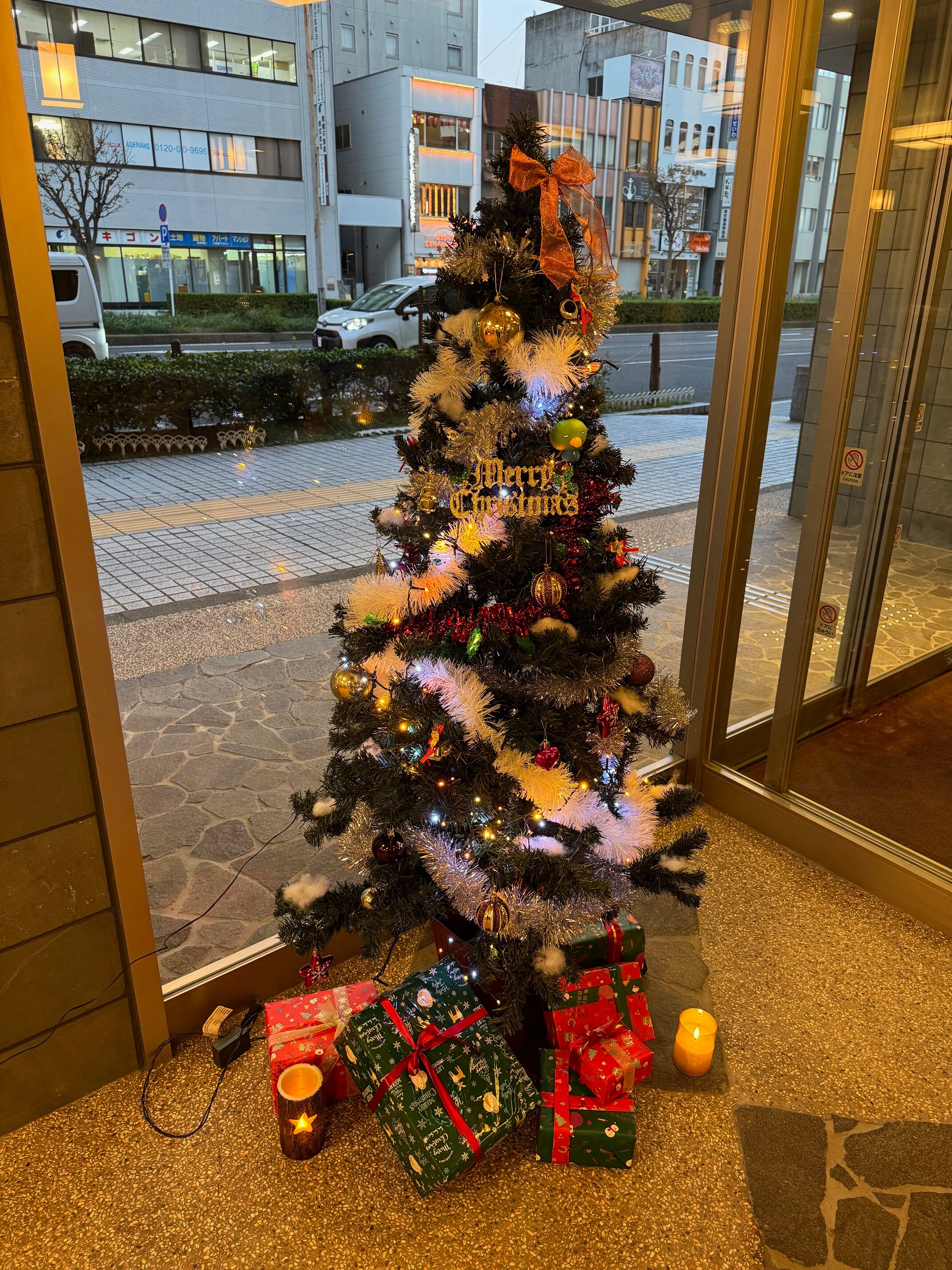 クリスマスツリー設置いたしました