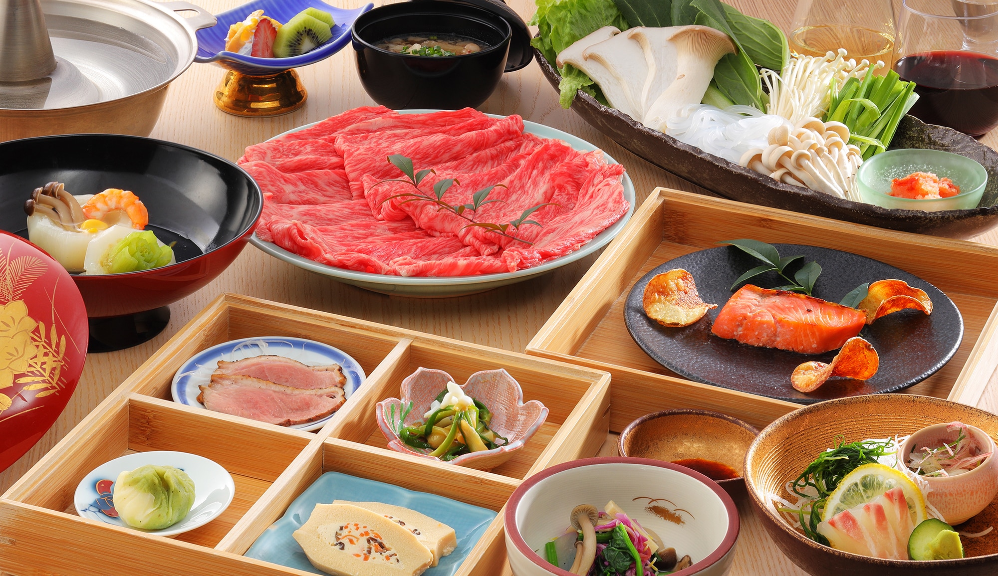 [Yamagata Beef Shabu-shabu] Enjoy the high-quality meat with a simple shabu-shabu.