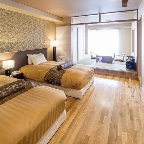 [Red Plum, Peony, Iris]: Twin room + 6-tatami Japanese-style room