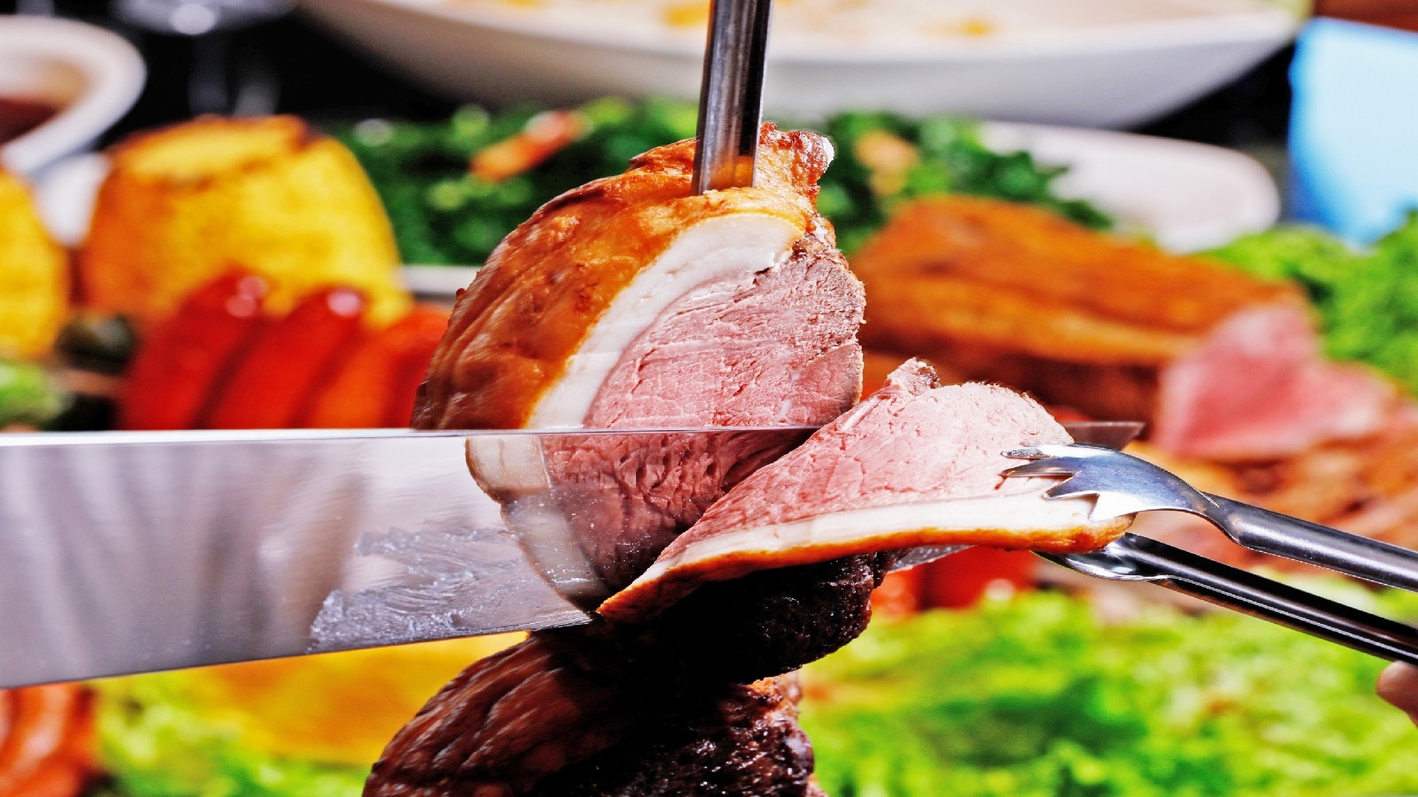 The meat being cut right in front of you is irresistible!