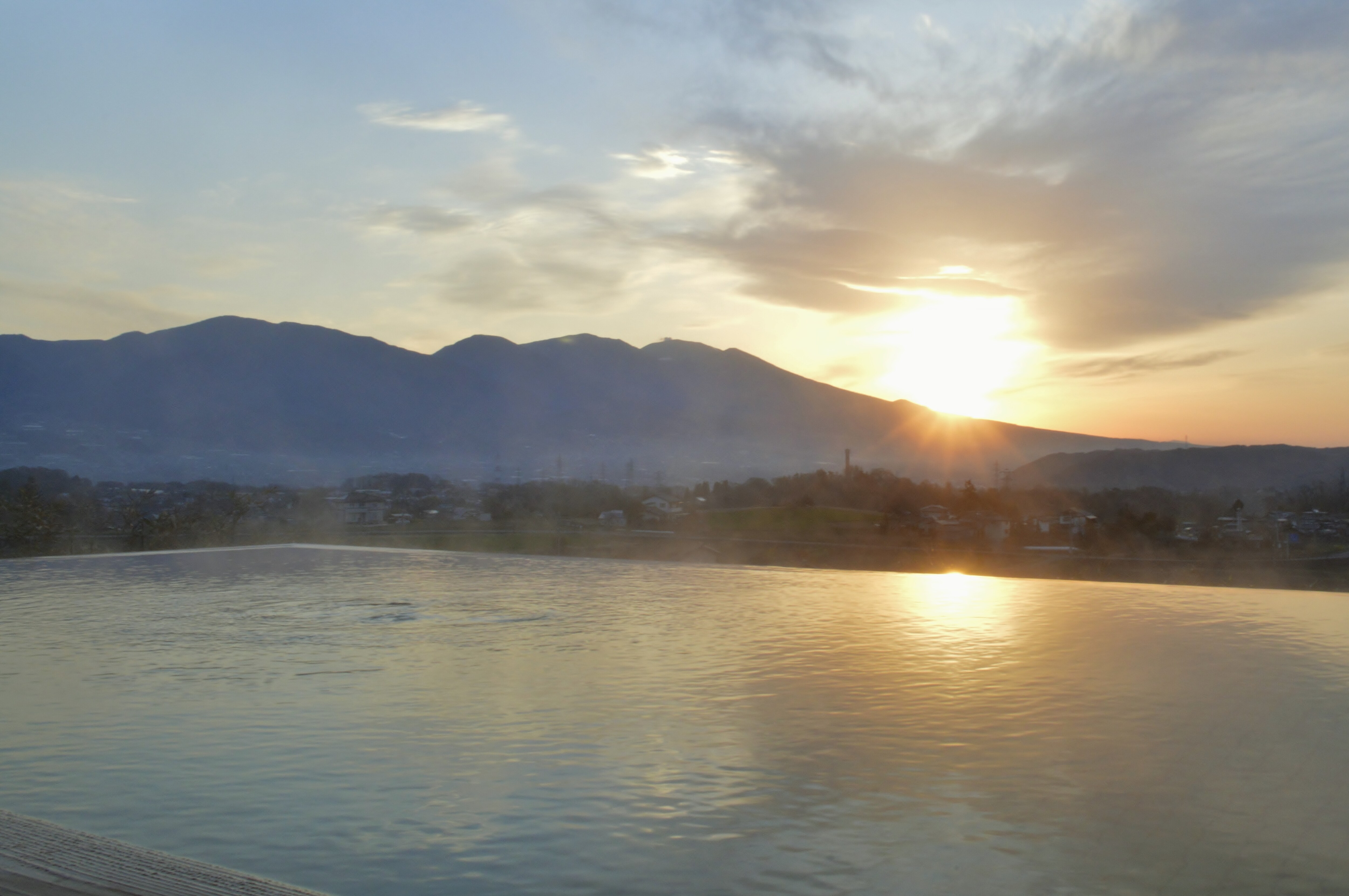 Morning open-air bath