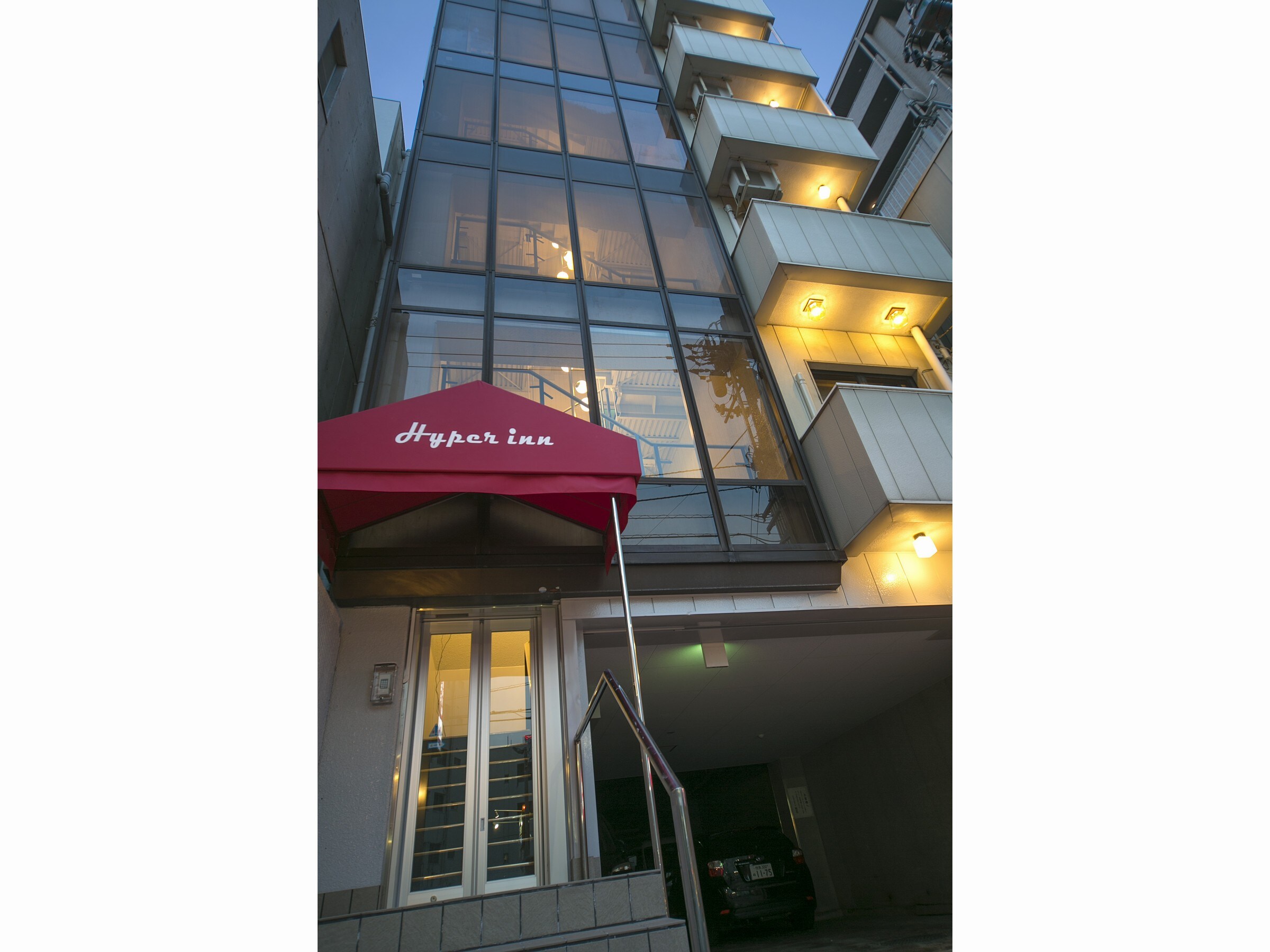 Front entrance evening