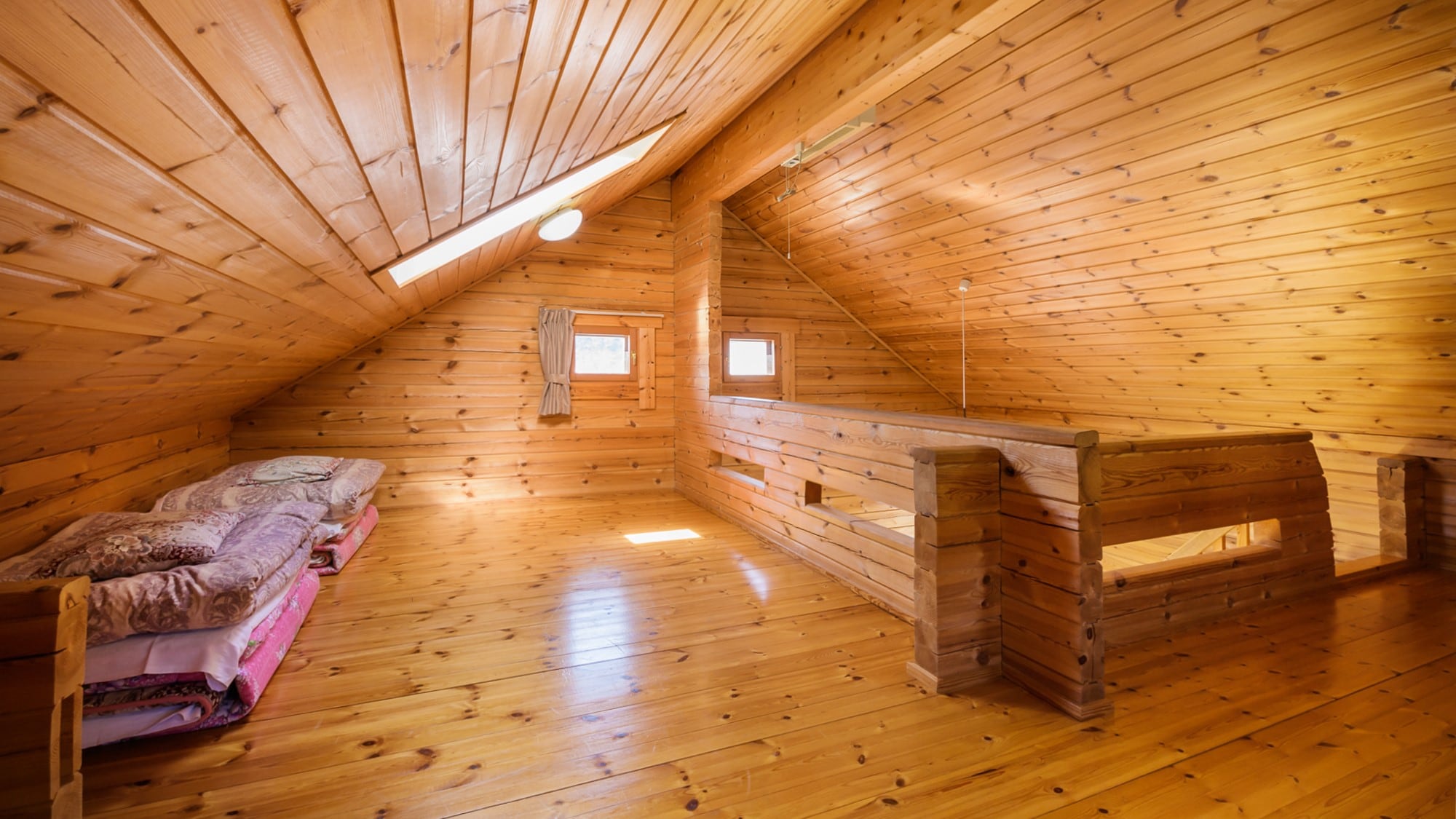 ・Log cottage interiors Building A and Building B