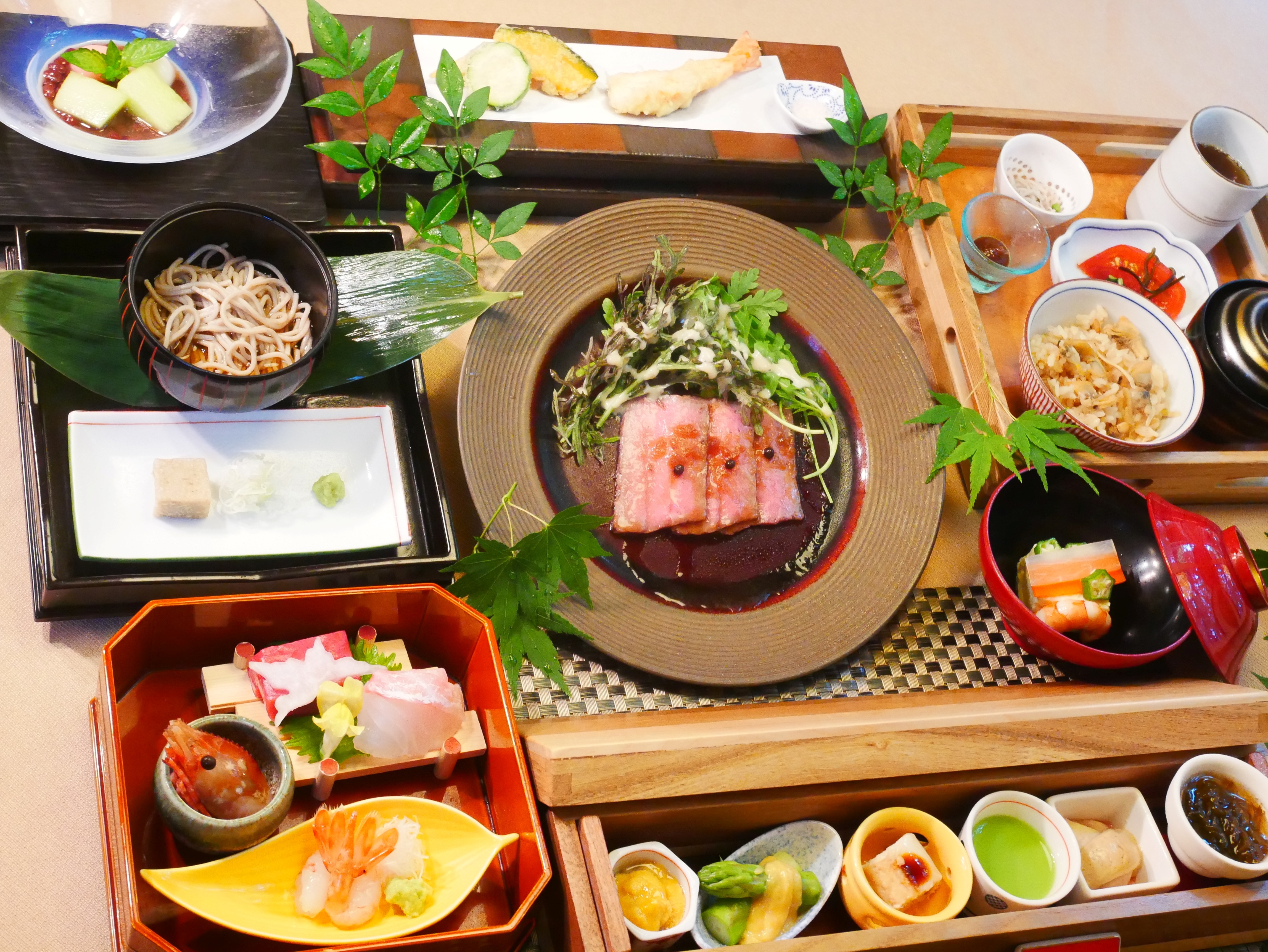 Bữa ăn Hokkaido tháng 7 năm 2025 (minh họa ẩm thực kaiseki)