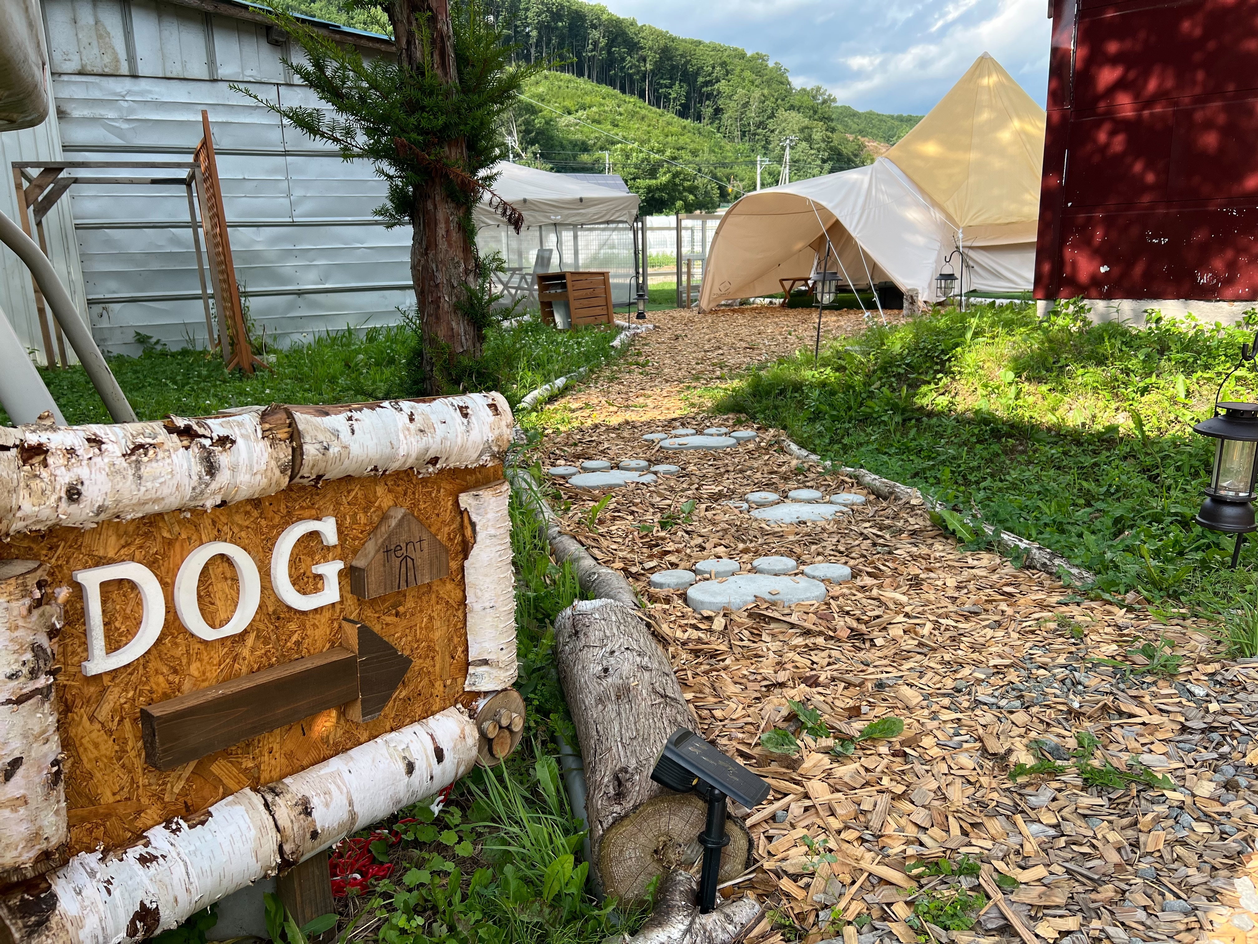 Dog tent entrance